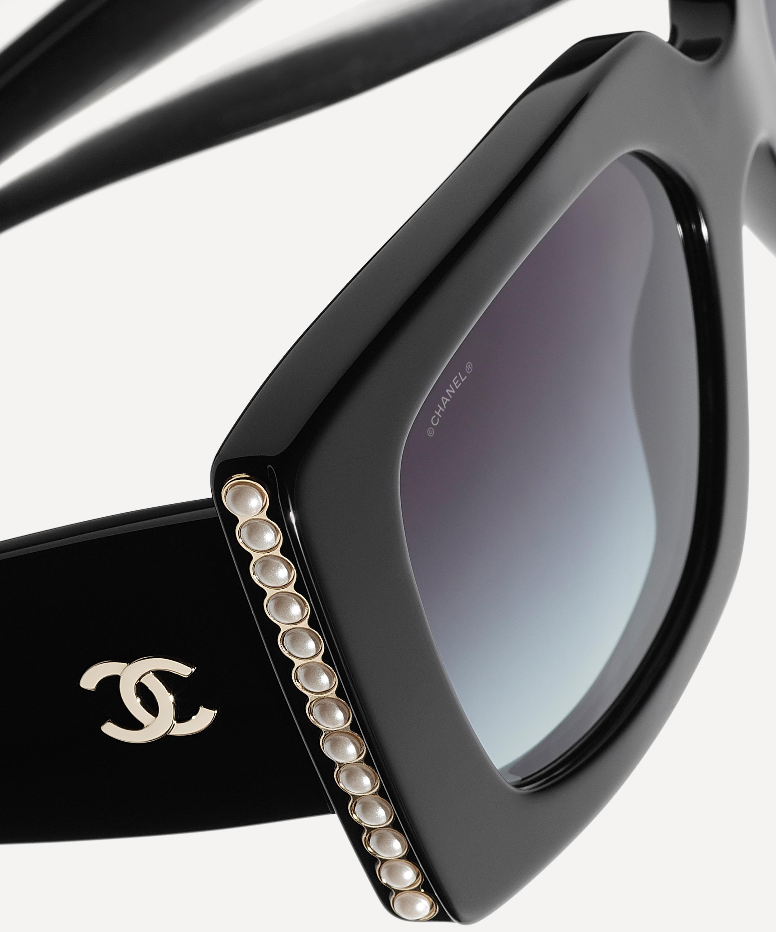 Chanel 5435 C622/S6 Black & Gold Rectangle Sunglasses