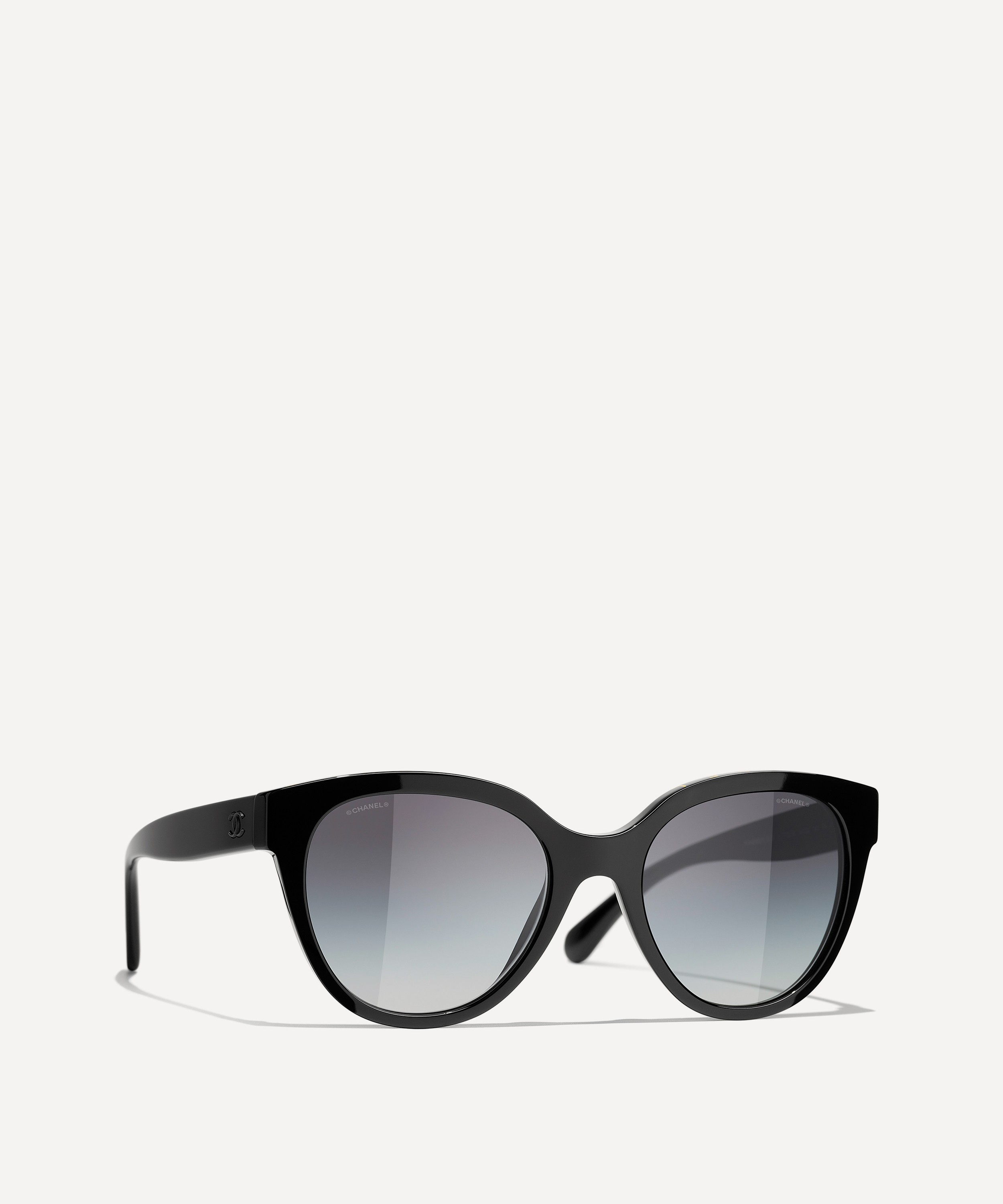 CHANEL Round Cat-Eye Acetate Sunglasses
