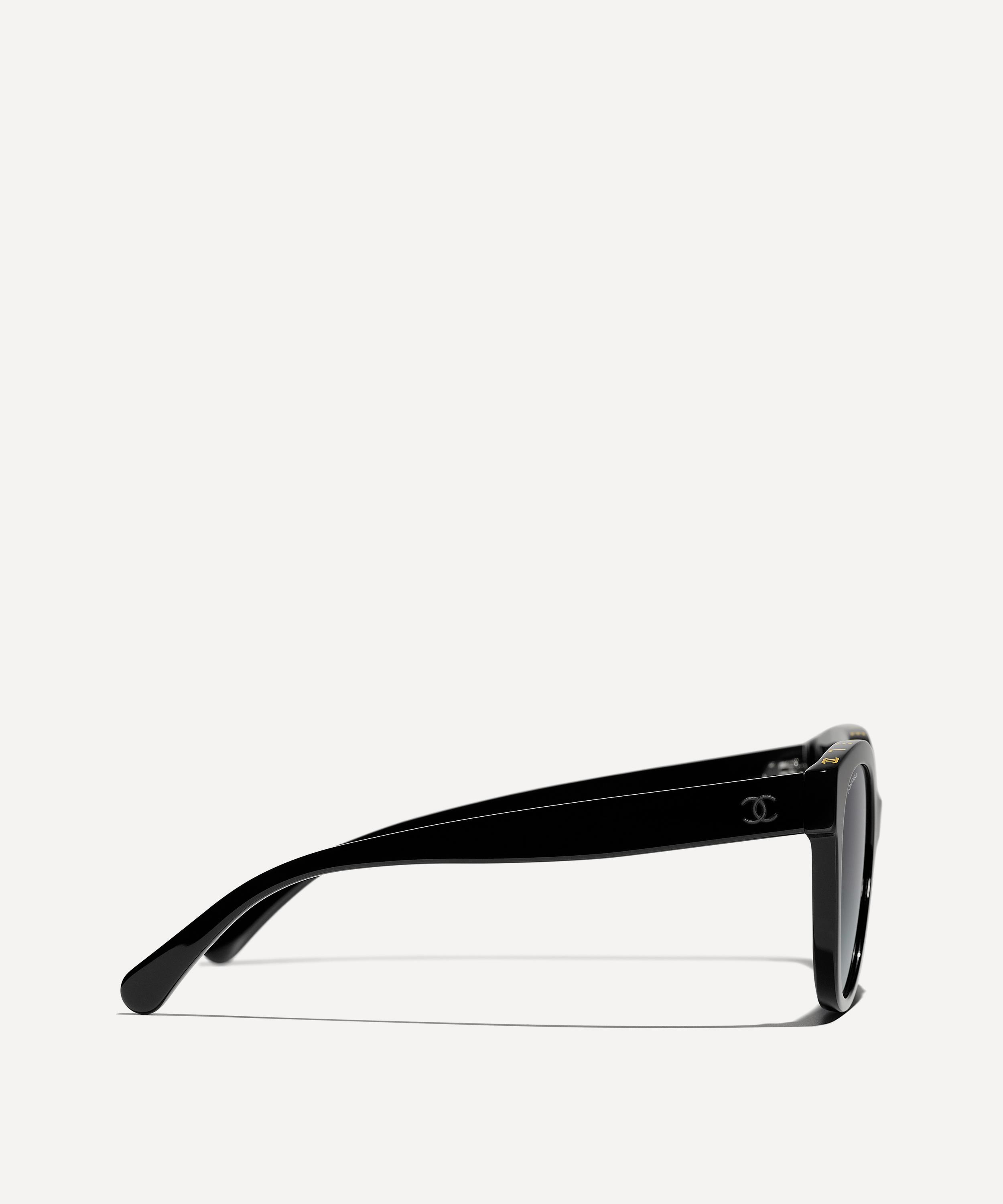 CHANEL Round Cat-Eye Acetate Sunglasses