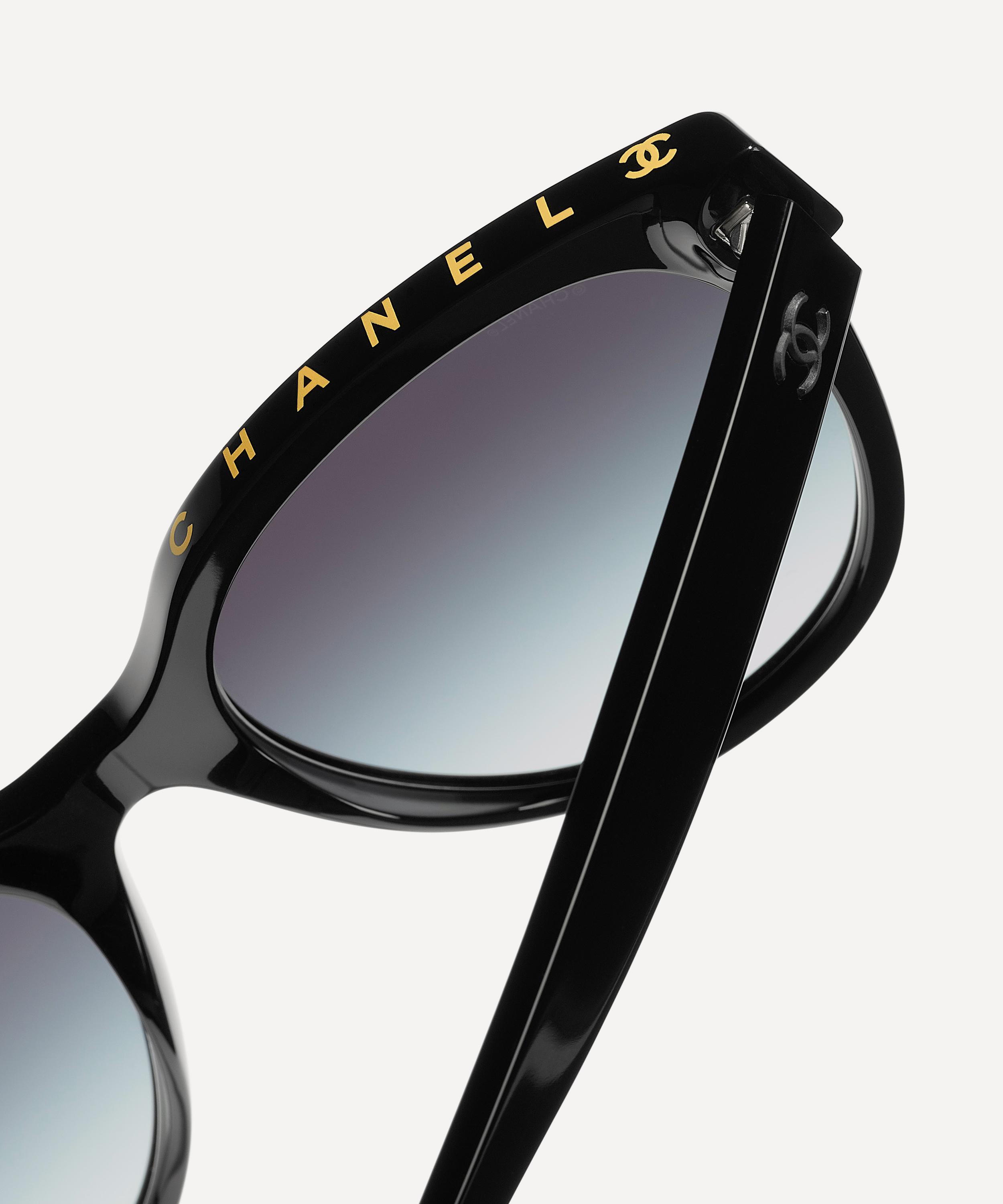 CHANEL Round Cat-Eye Acetate Sunglasses