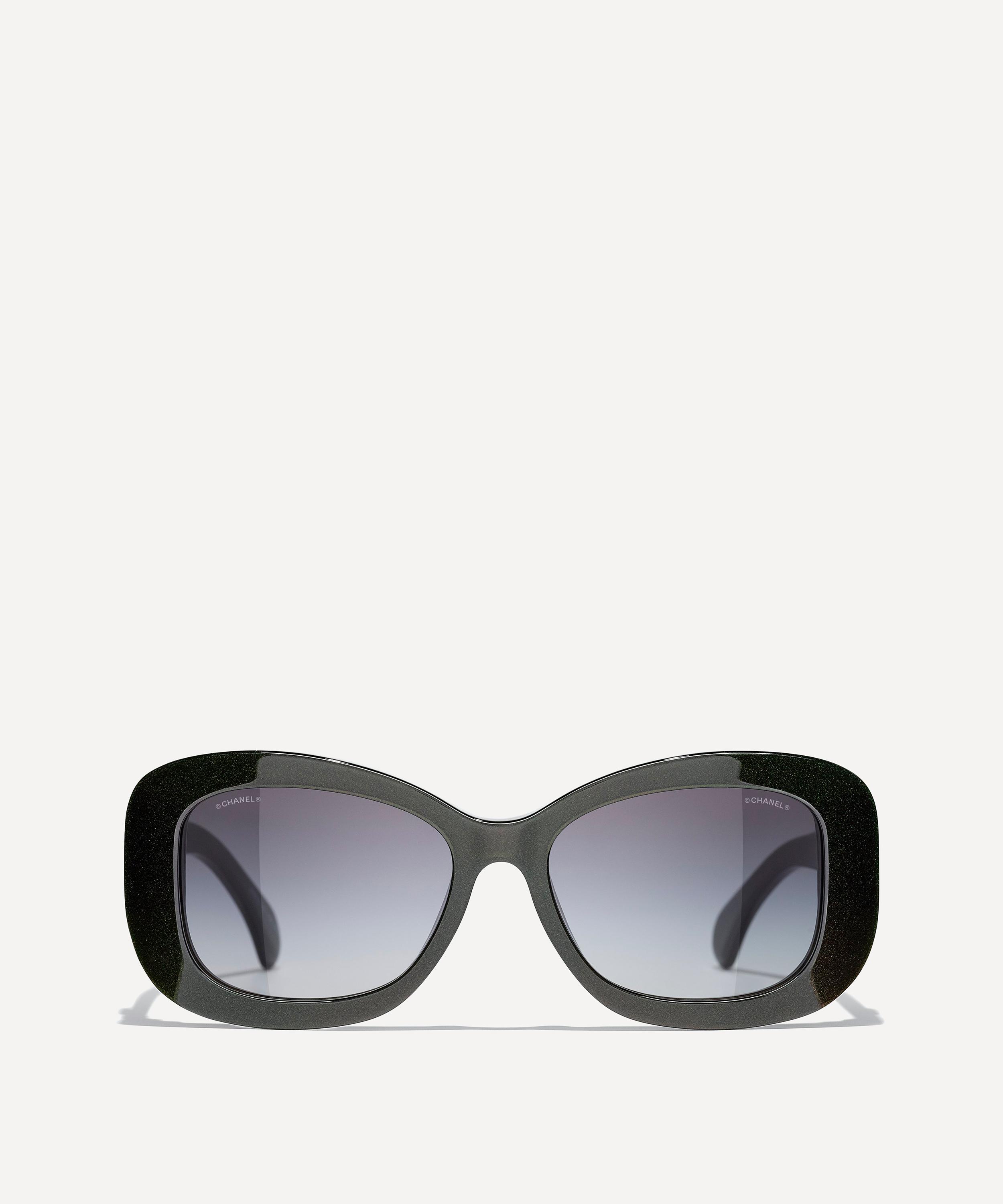 Chanel 5468B Sunglasses Black/Grey Rectangle Women