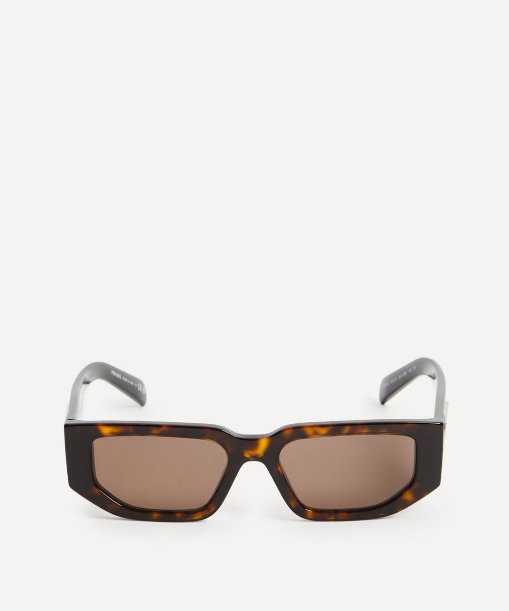 Prada - Rectangle Frame Tortoise Sunglasses