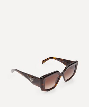 Prada - Acetate Oversized D-Shaped Sunglasses image number 2