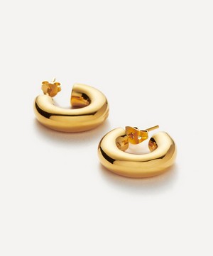 Missoma - 18ct Gold-Plated Medium Chubby Hoop Earrings image number 2