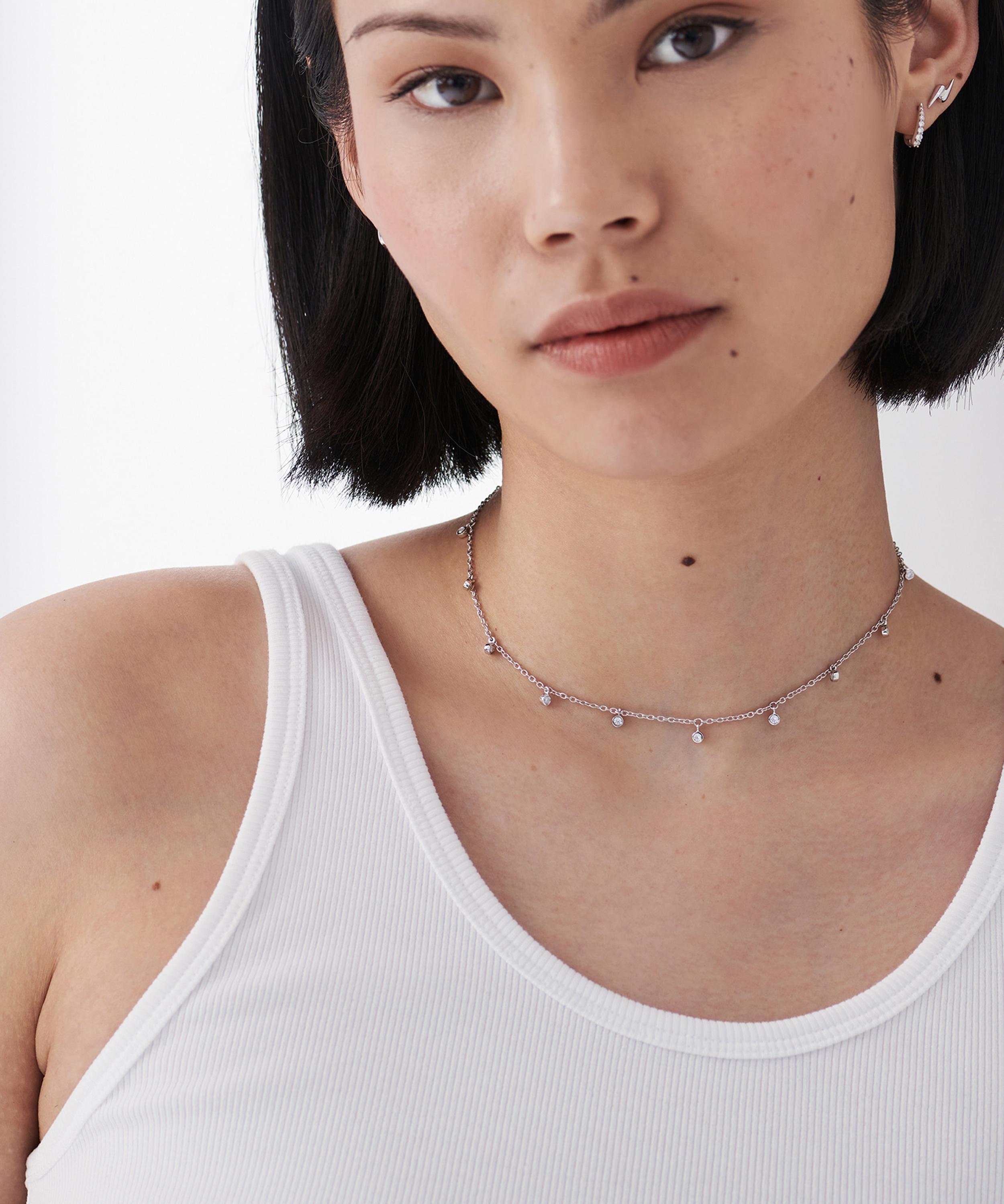 Drop on sale choker necklace