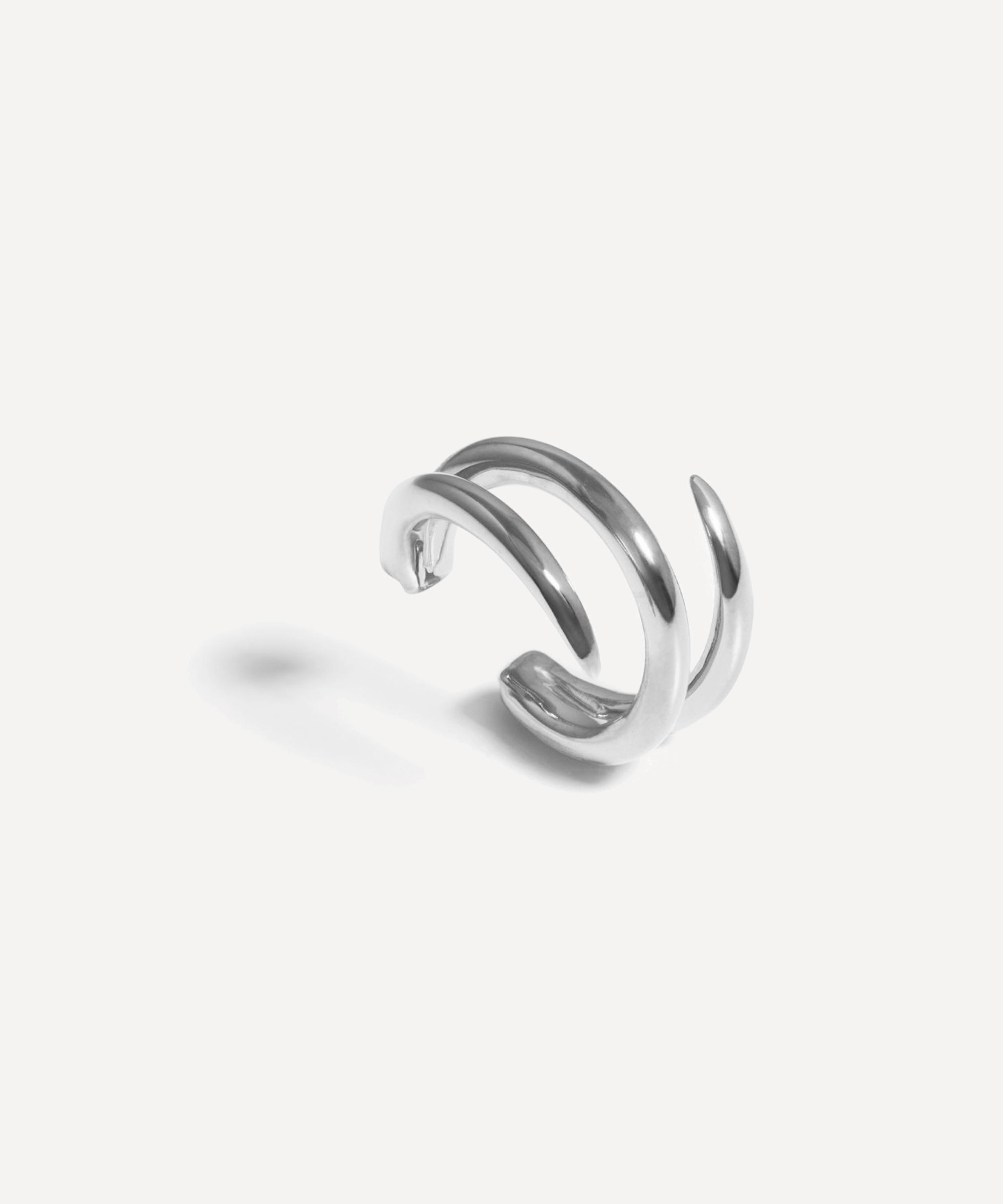 Missoma - Rhodium-Plated Sterling Silver Claw Lacuna Ear Cuff