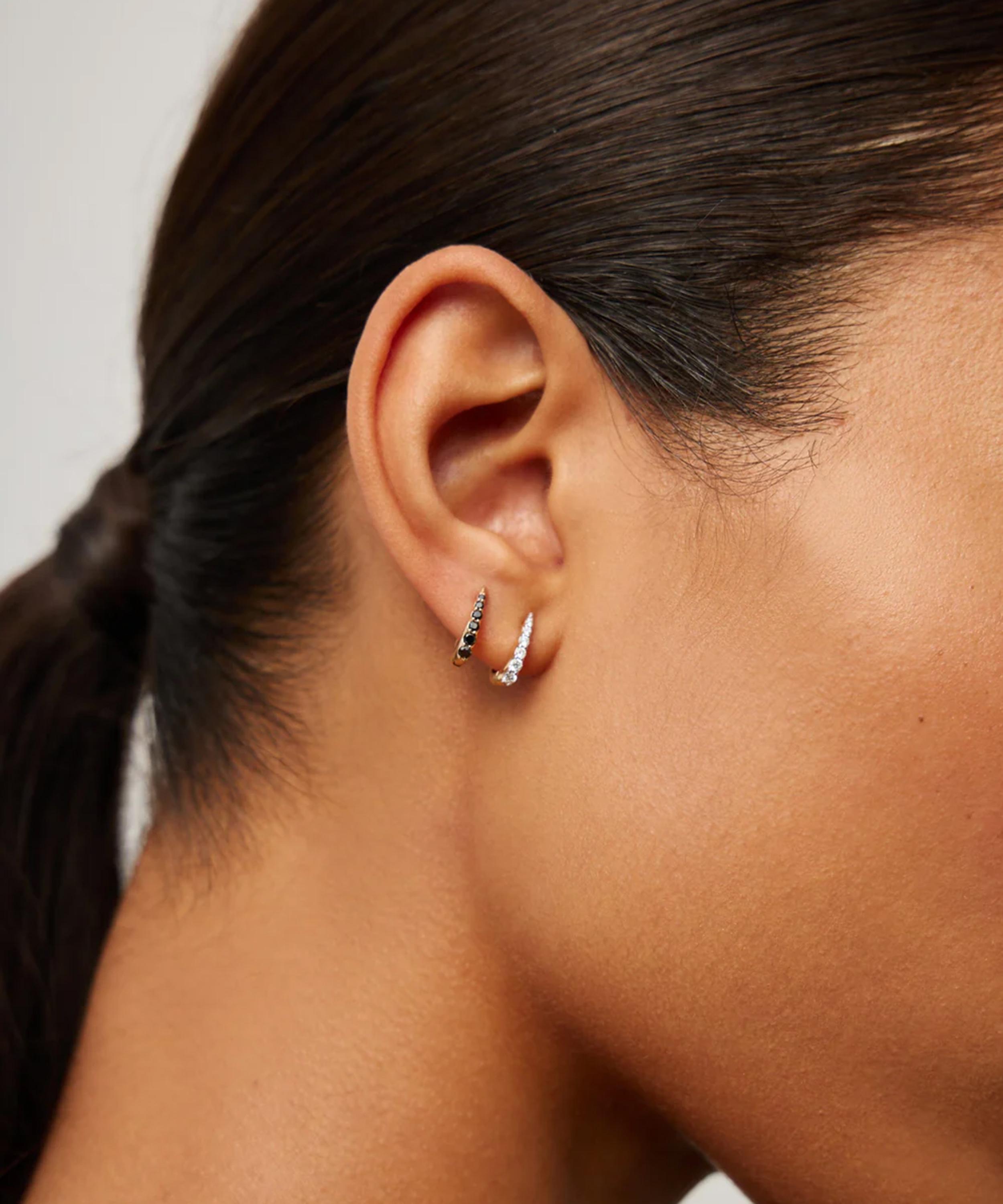 Missoma - 14ct Gold Fine Claw Huggie Hoop Earrings image number 1