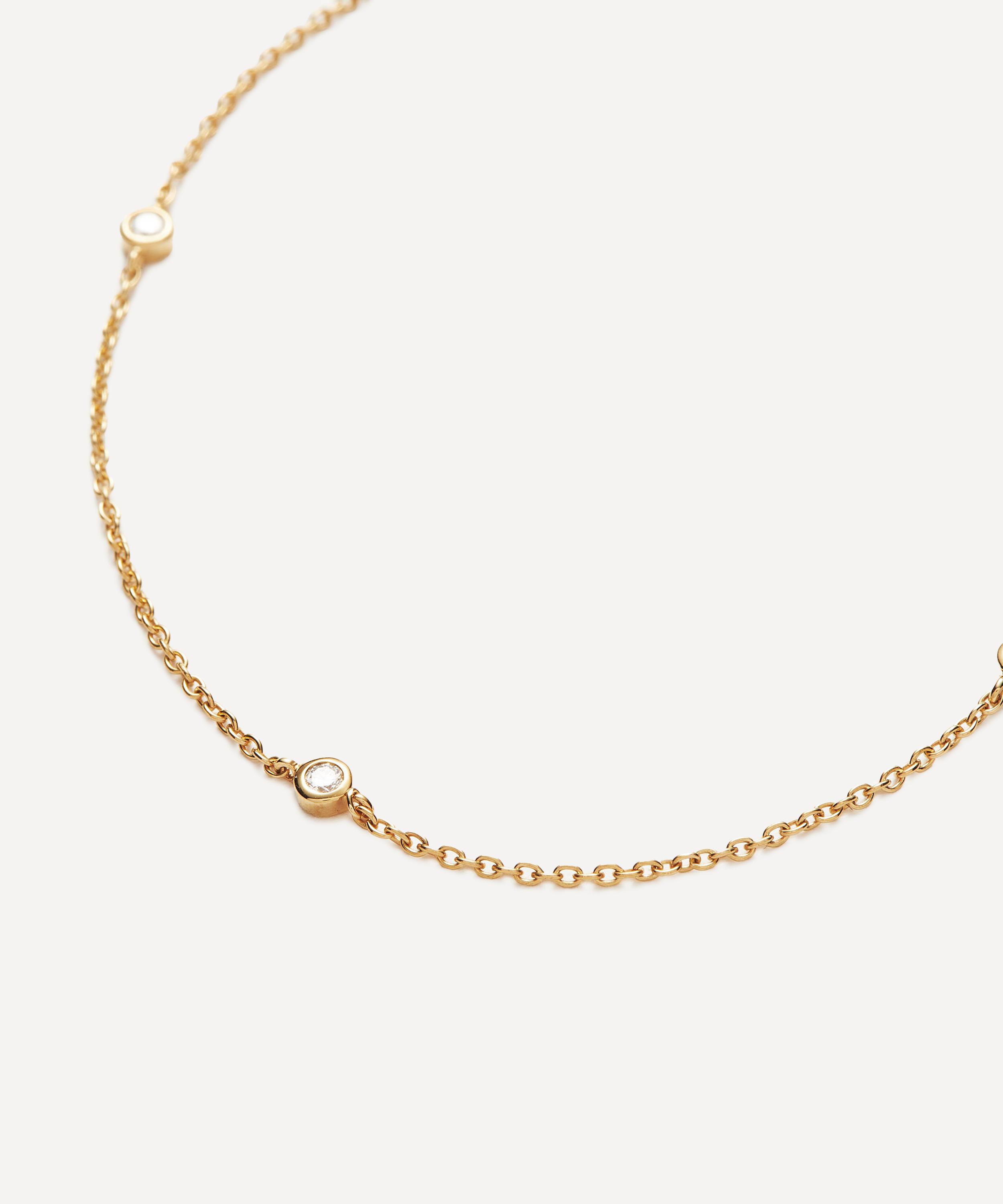 Missoma - 14ct Gold Fine Floating Diamond Necklace image number 2