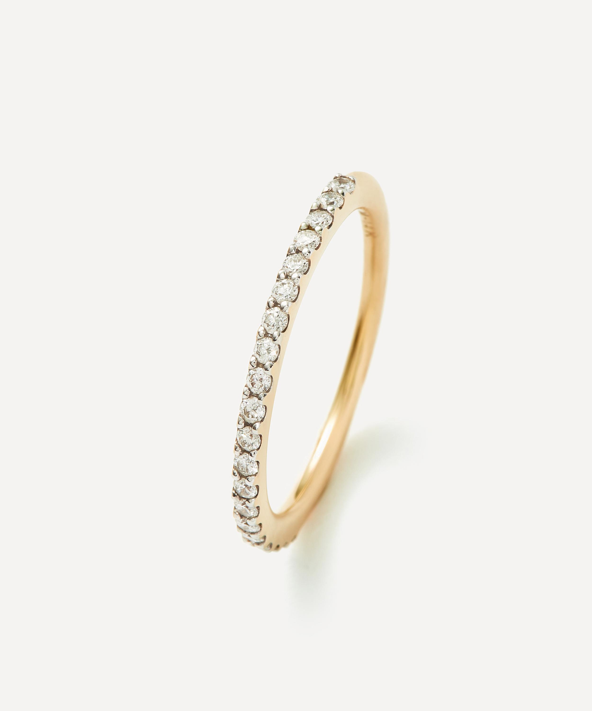 Missoma - 14ct Gold Fine Slim Half Eternity Ring