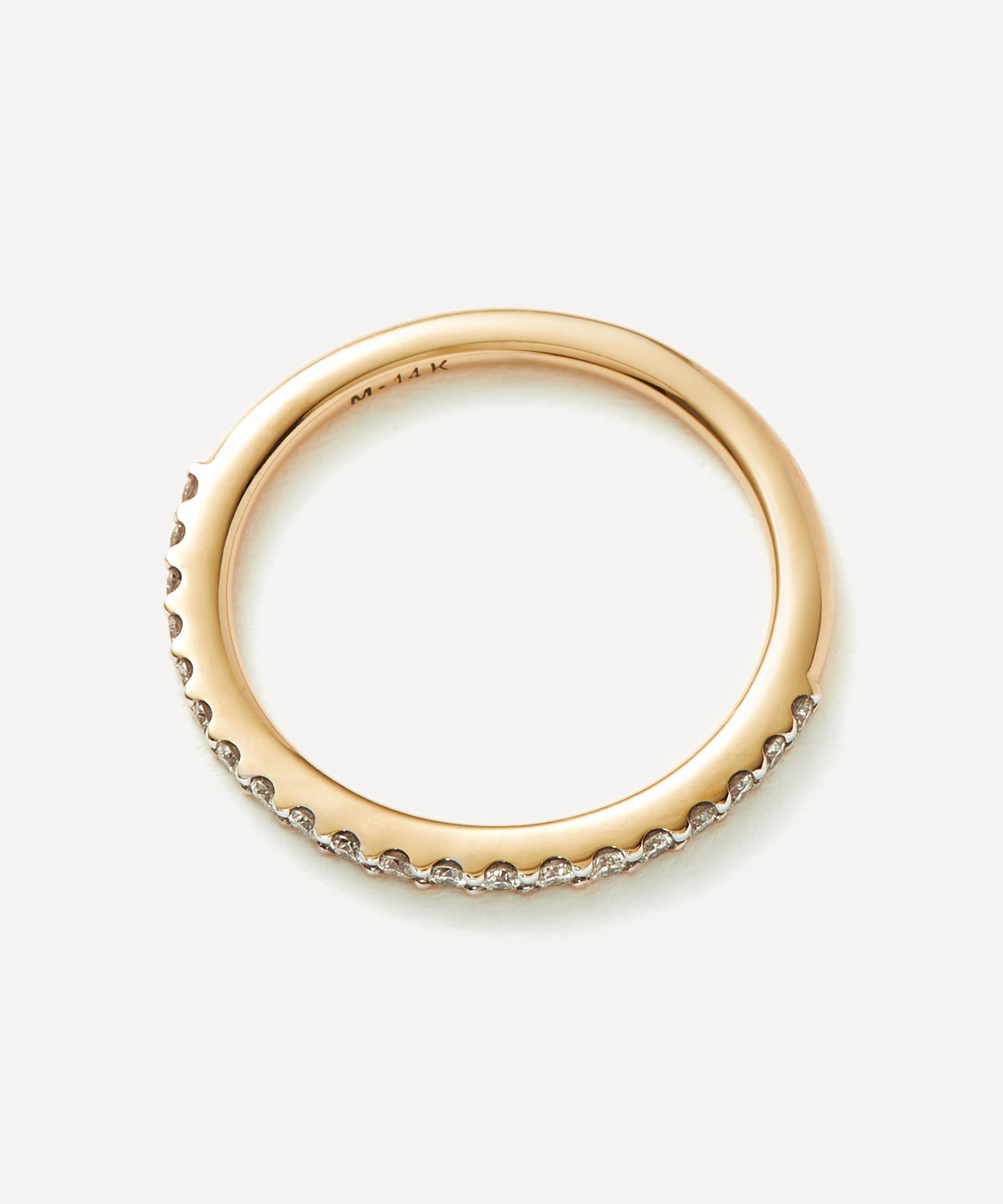 Missoma - 14ct Gold Fine Slim Half Eternity Ring image number 1