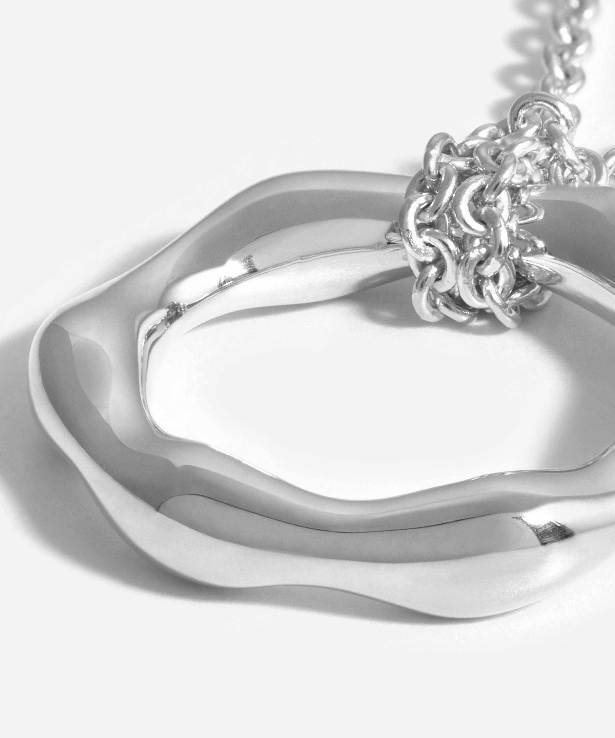 【MISSOMA】MINI MOLTEN PENDANT NECKLACE Missoma Sterling Silver Mini Molten Pendant Necklace | Liberty