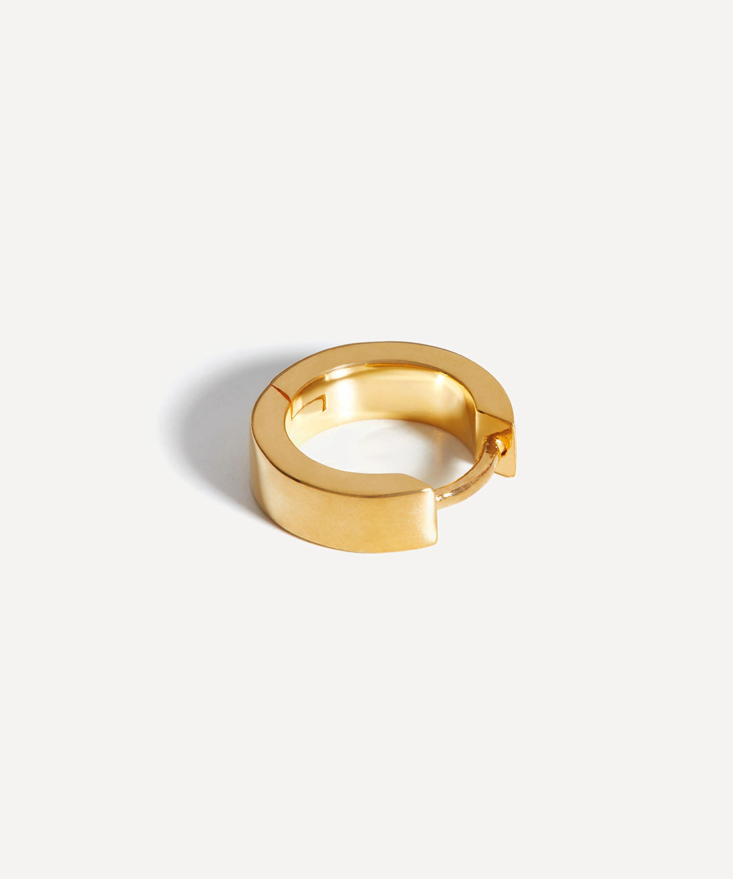 Missoma - 18ct Gold-Plated Chubby Tunnel Huggie Hoop Earrings image number 1