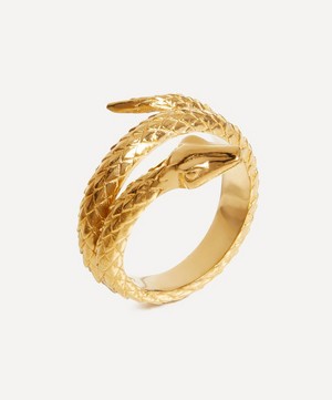 Missoma - 18ct Gold-Plated Harris Reed Coiled Serpent Ring image number 0