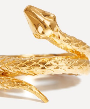 Missoma - 18ct Gold-Plated Harris Reed Coiled Serpent Ring image number 2