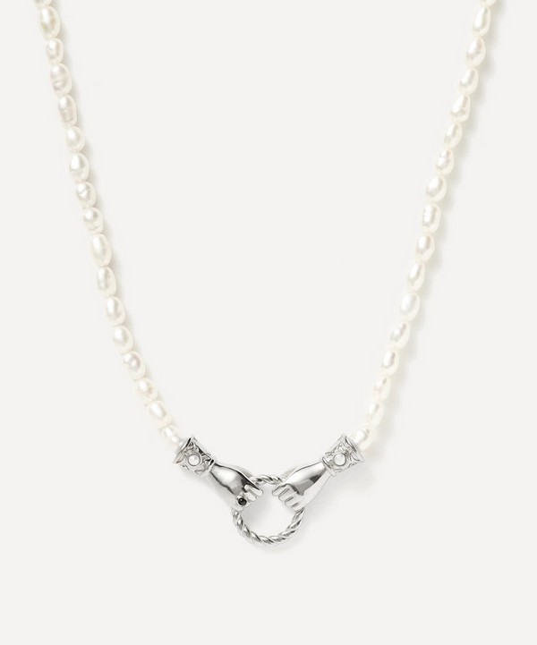 Missoma - Silver-Plated Harris Reed In Good Hands Necklace image number null