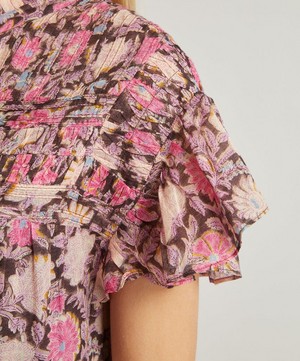 Marant Étoile - Lanikaye Printed Cotton Voile Mini Dress image number 4