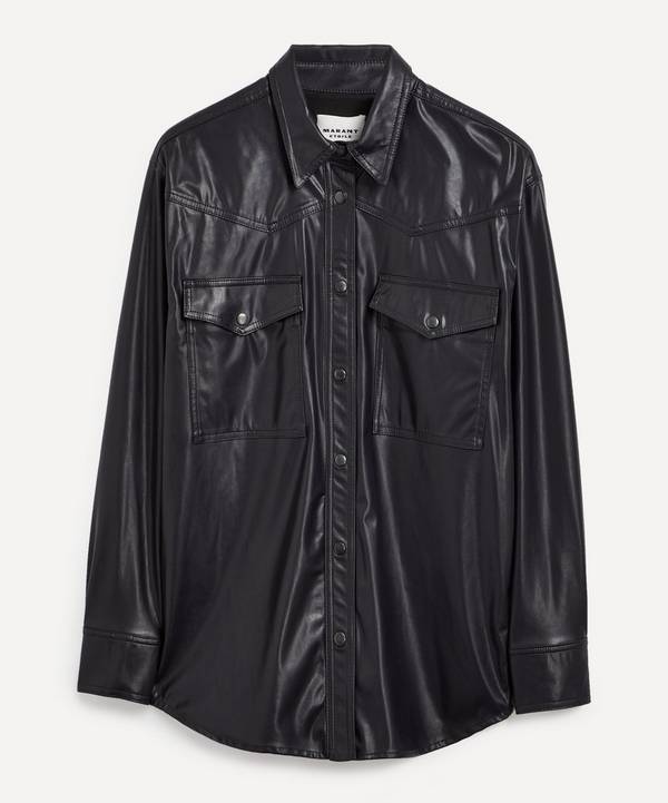 Marant Étoile - Berny Faux-Leather Shirt image number 0