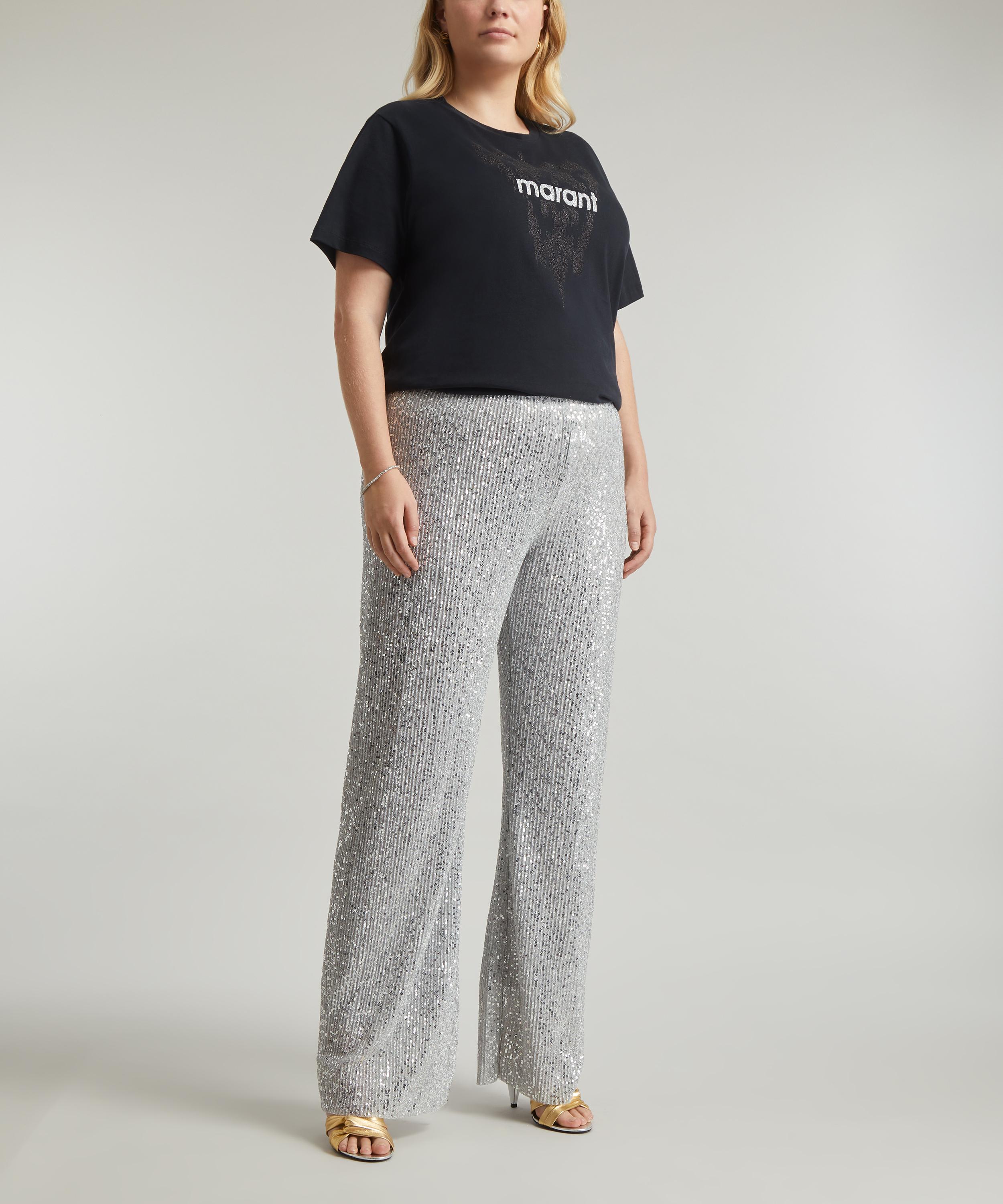 Marant Étoile - Zewel Ikat Glitter Logo T-Shirt image number 1
