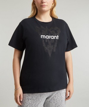 Marant Étoile - Zewel Ikat Glitter Logo T-Shirt image number 2