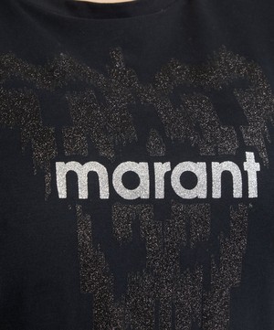Marant Étoile - Zewel Ikat Glitter Logo T-Shirt image number 4