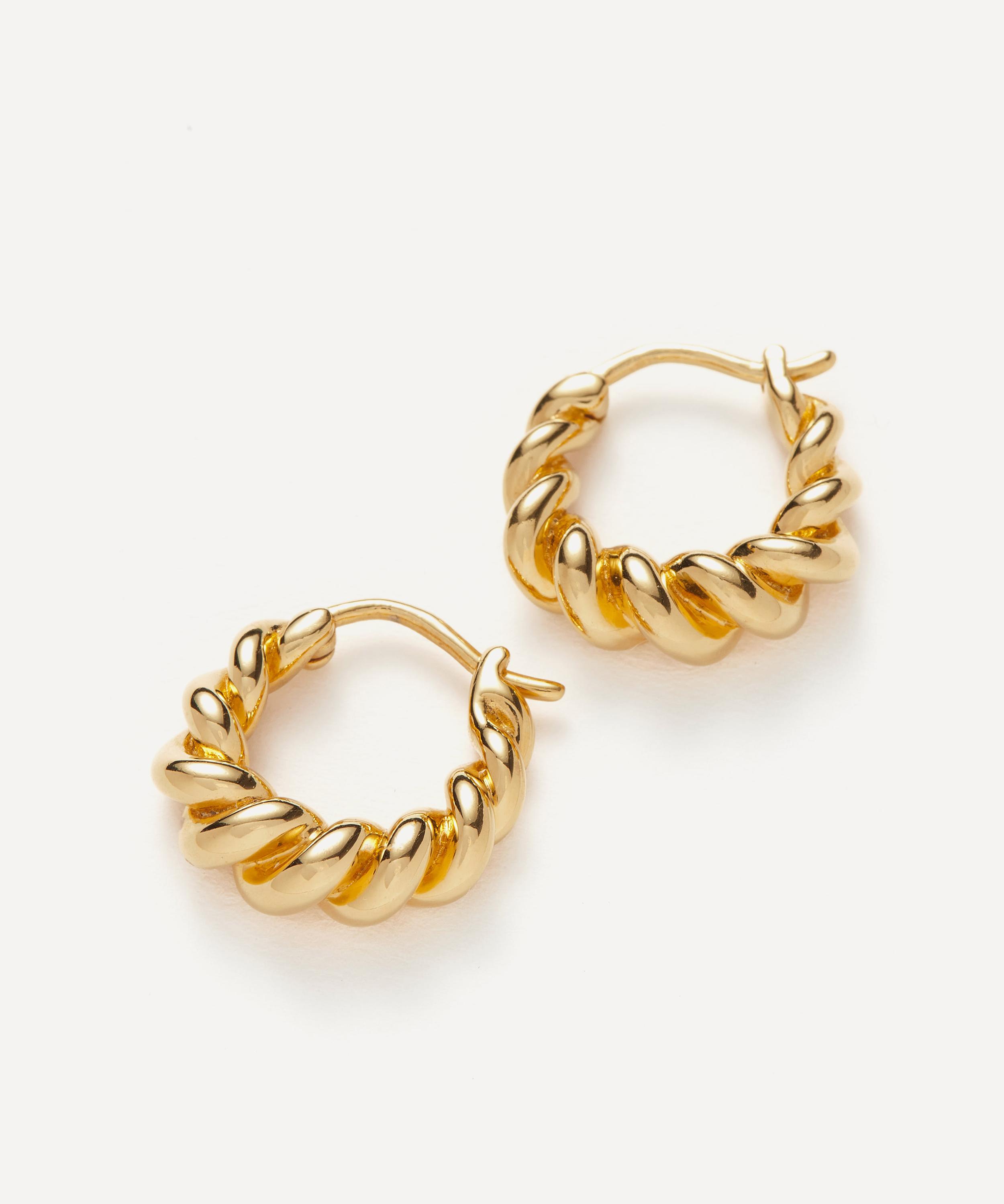 Missoma - 18ct Gold-Plated Vermeil Silver Mini Tidal Hoop Earrings image number 0