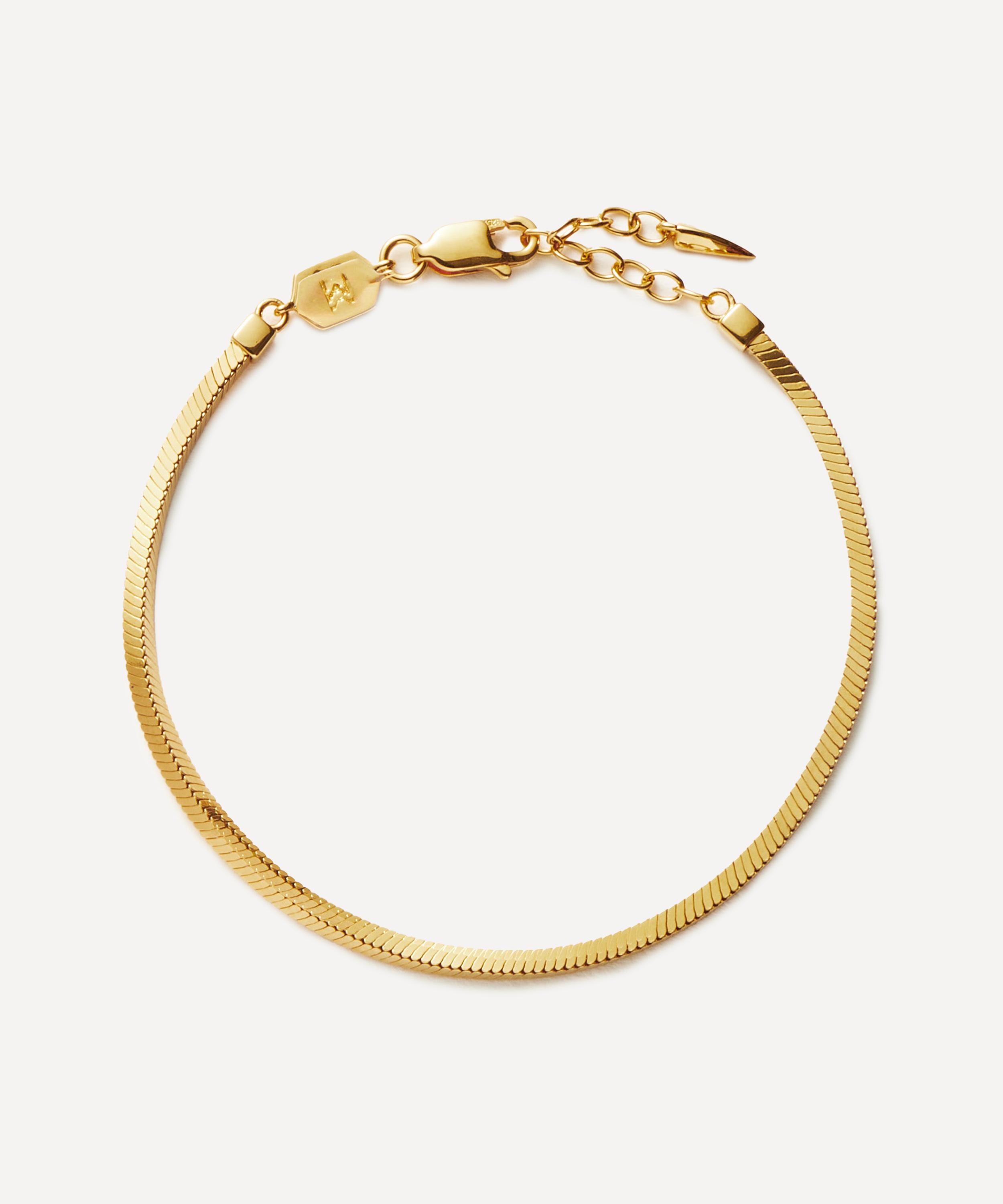 Missoma - X Lucy Williams 18ct Gold-Plated Vermeil Silver Square Snake Chain Bracelet image number 0