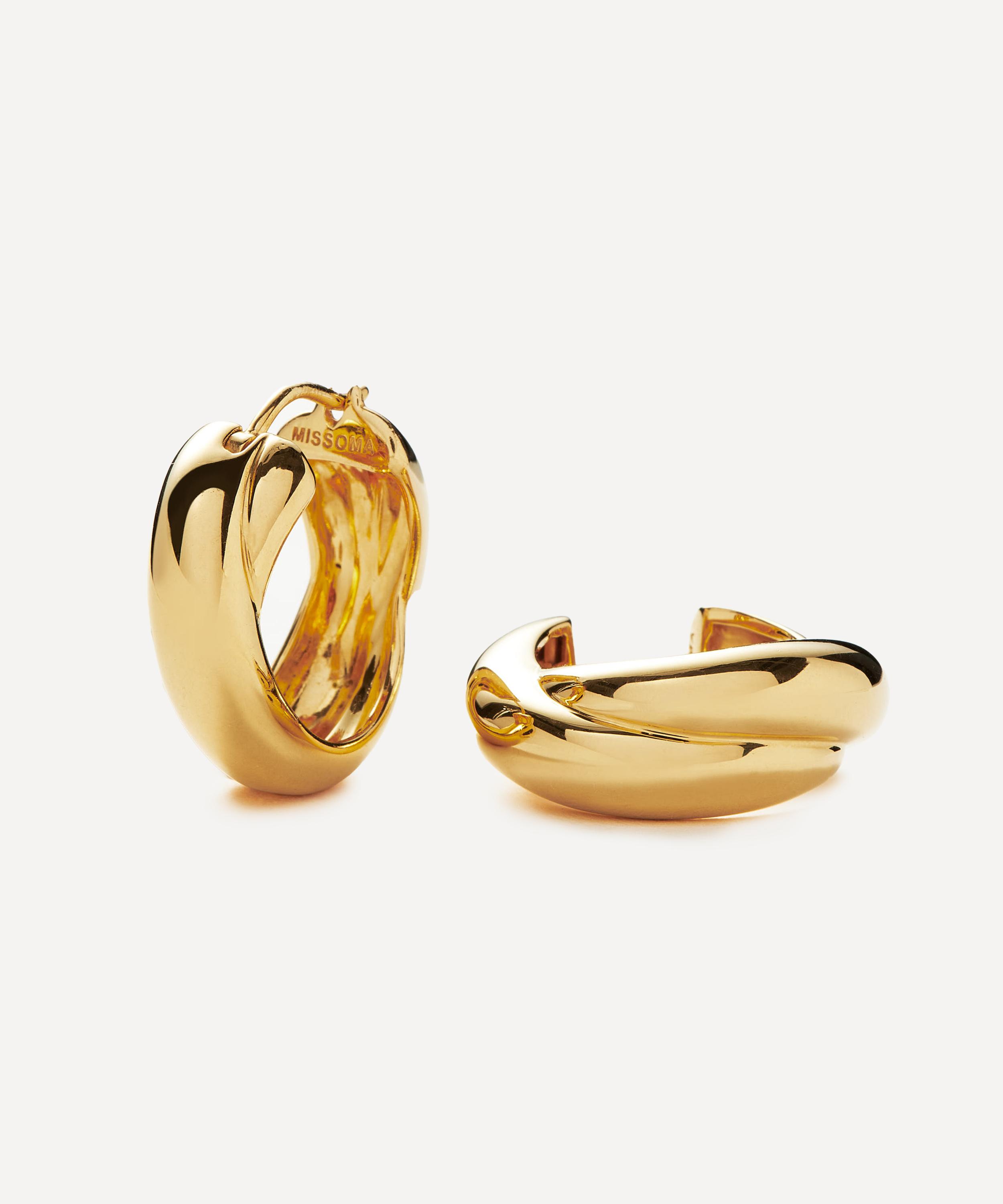 Missoma - X Lucy Williams 18ct Gold-Plated Chunky Medium Entwine Hoop Earrings image number 0