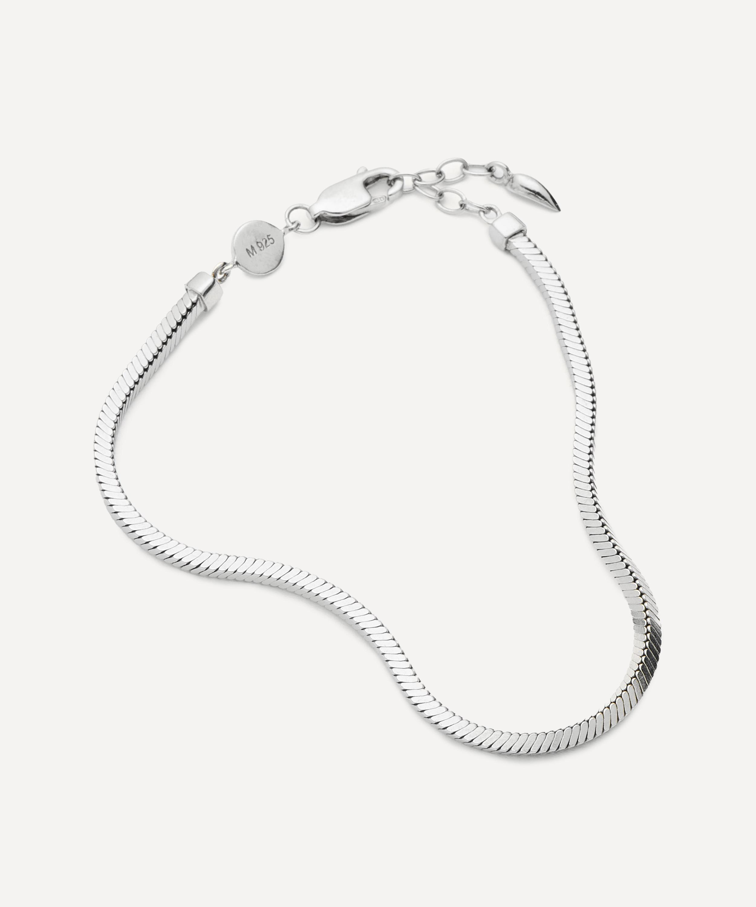 Missoma - X Lucy Williams Sterling Silver Square Snake Chain Bracelet image number 2