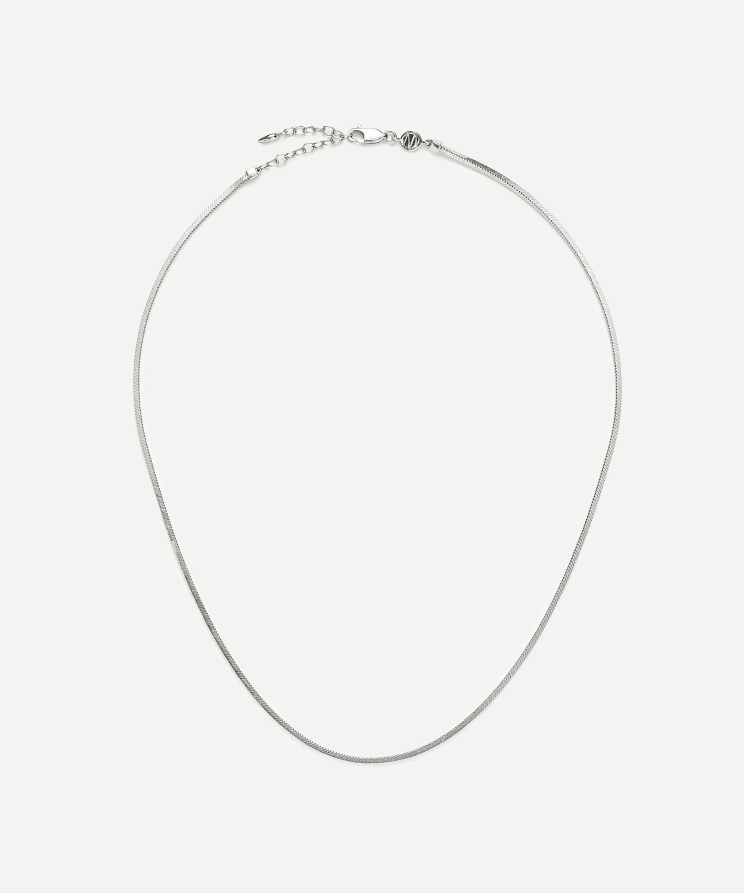 Missoma - X Lucy Williams Sterling Silver Short Square Snake Chain Necklace image number 0