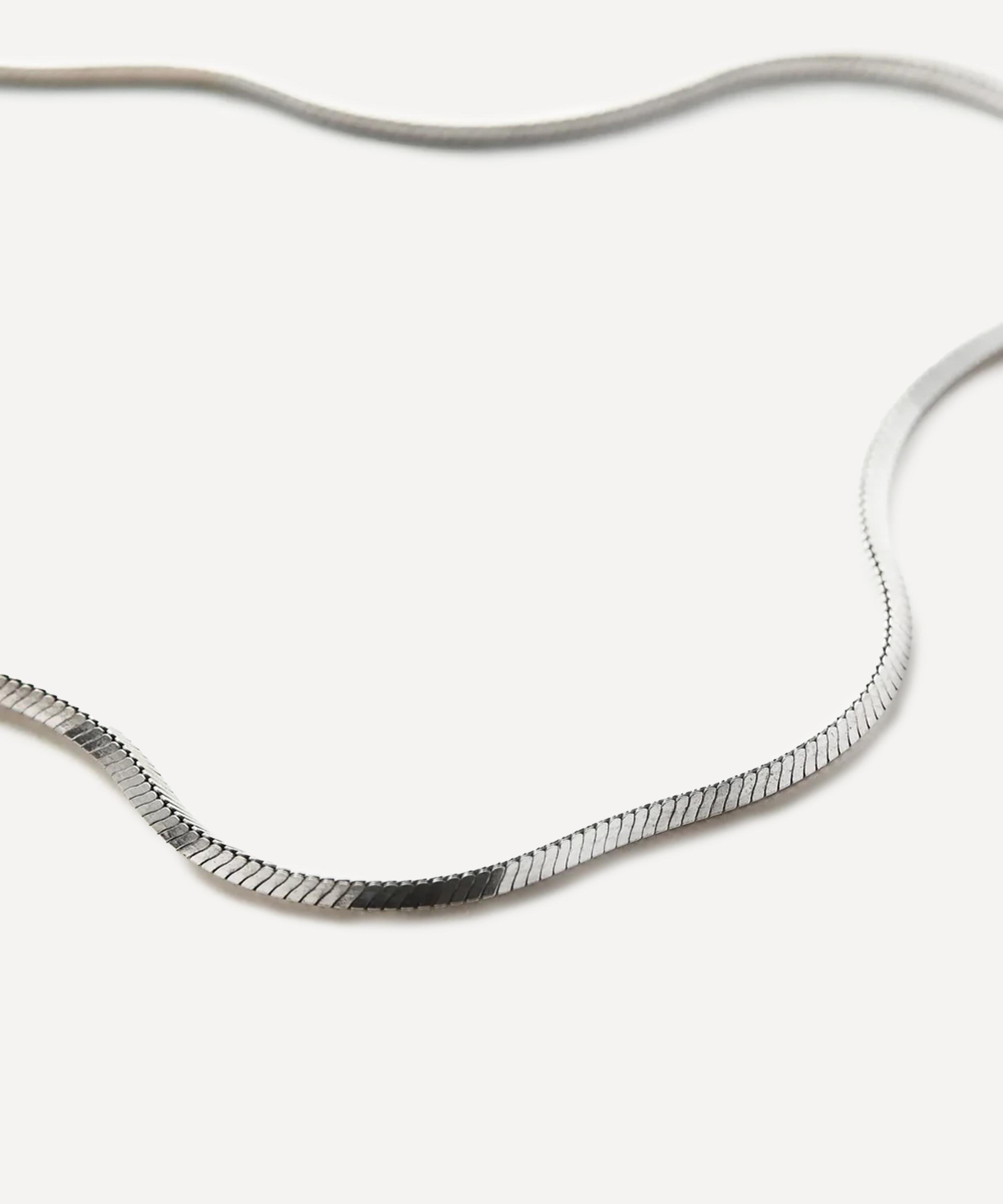 Missoma - X Lucy Williams Sterling Silver Short Square Snake Chain Necklace image number 1