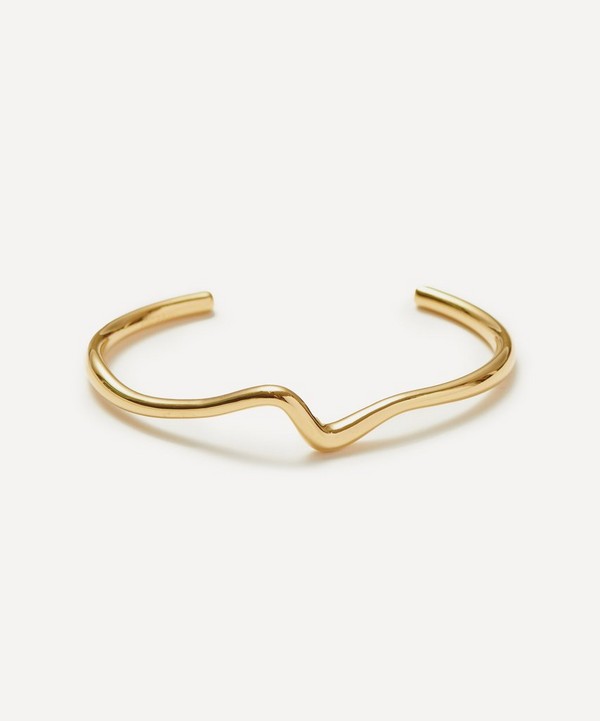 Missoma - 18ct Gold-Plated Molten Wave Cuff Bracelet image number null