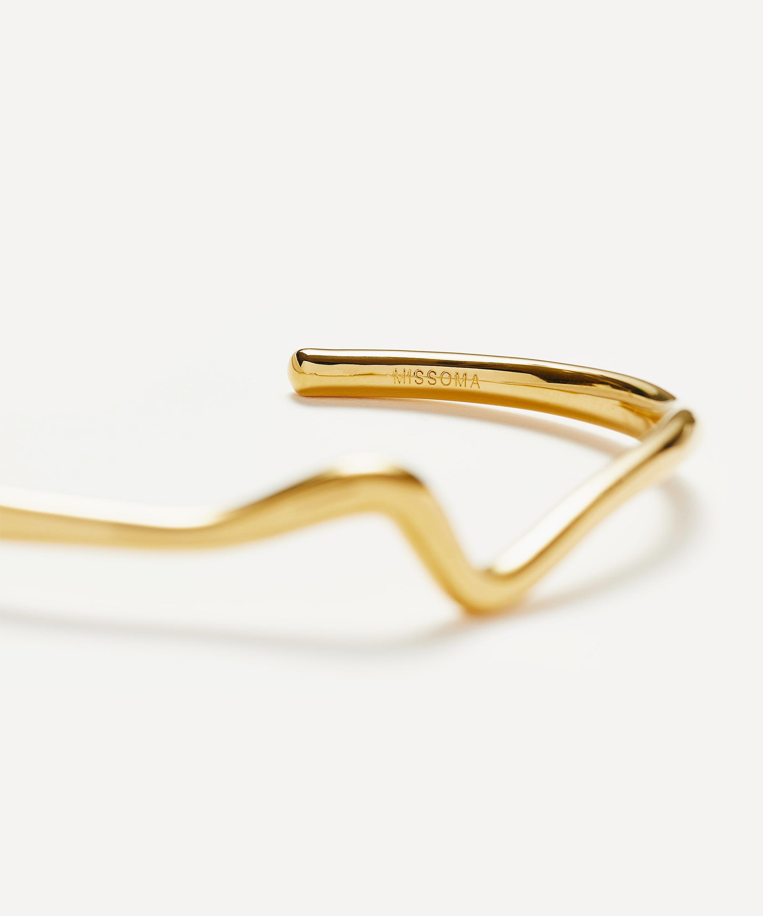 Missoma - 18ct Gold-Plated Molten Wave Cuff Bracelet image number 2