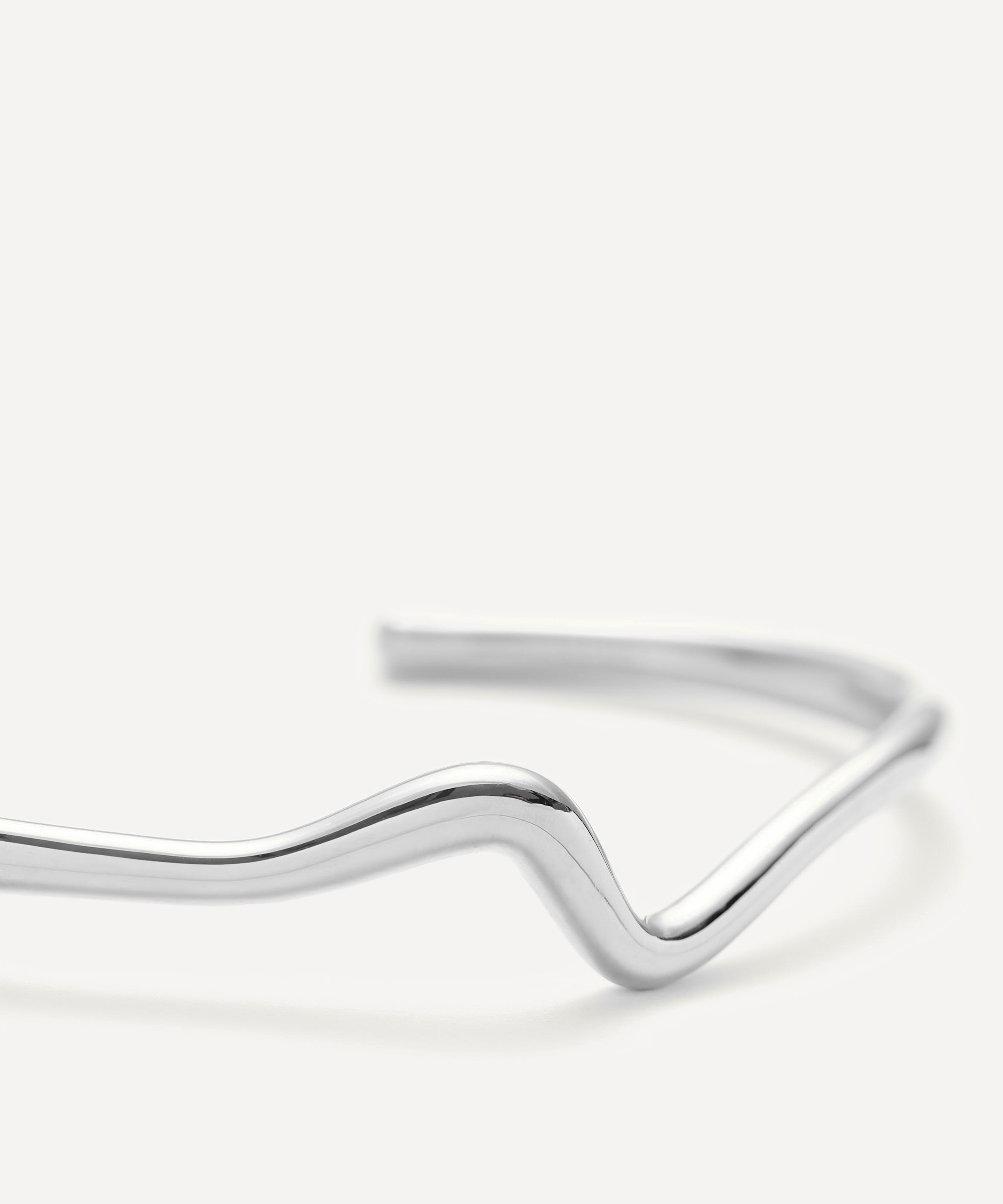 Missoma - Sterling Silver Molten Wave Cuff Bracelet image number 2
