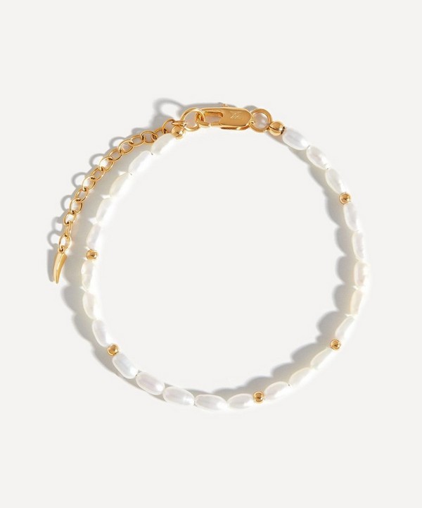 Missoma - 18ct Gold-Plated Seed Pearl Beaded Bracelet image number null