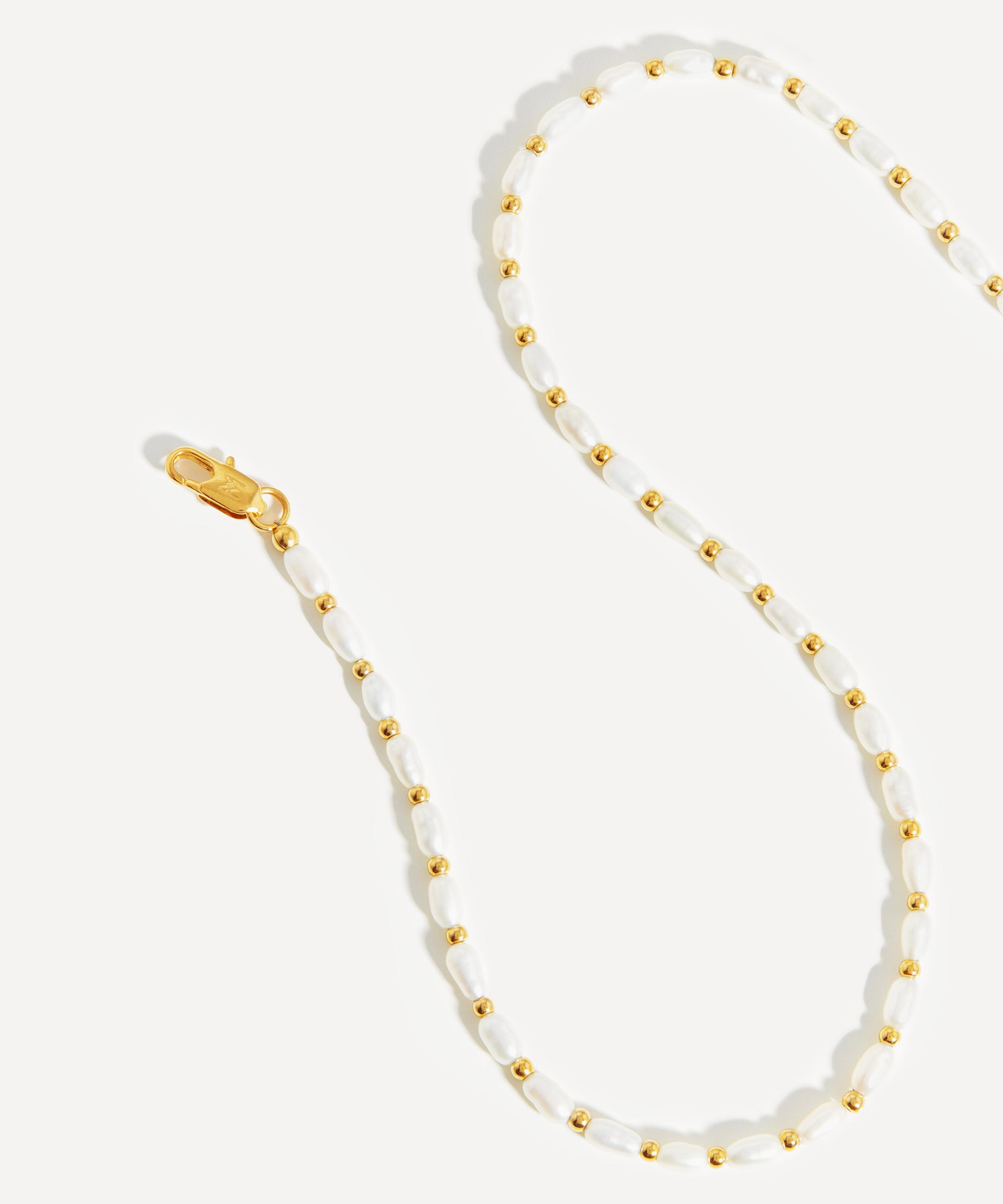 Missoma Seed Pearl Beaded Bracelet | 18ct Gold Plated/Pearl