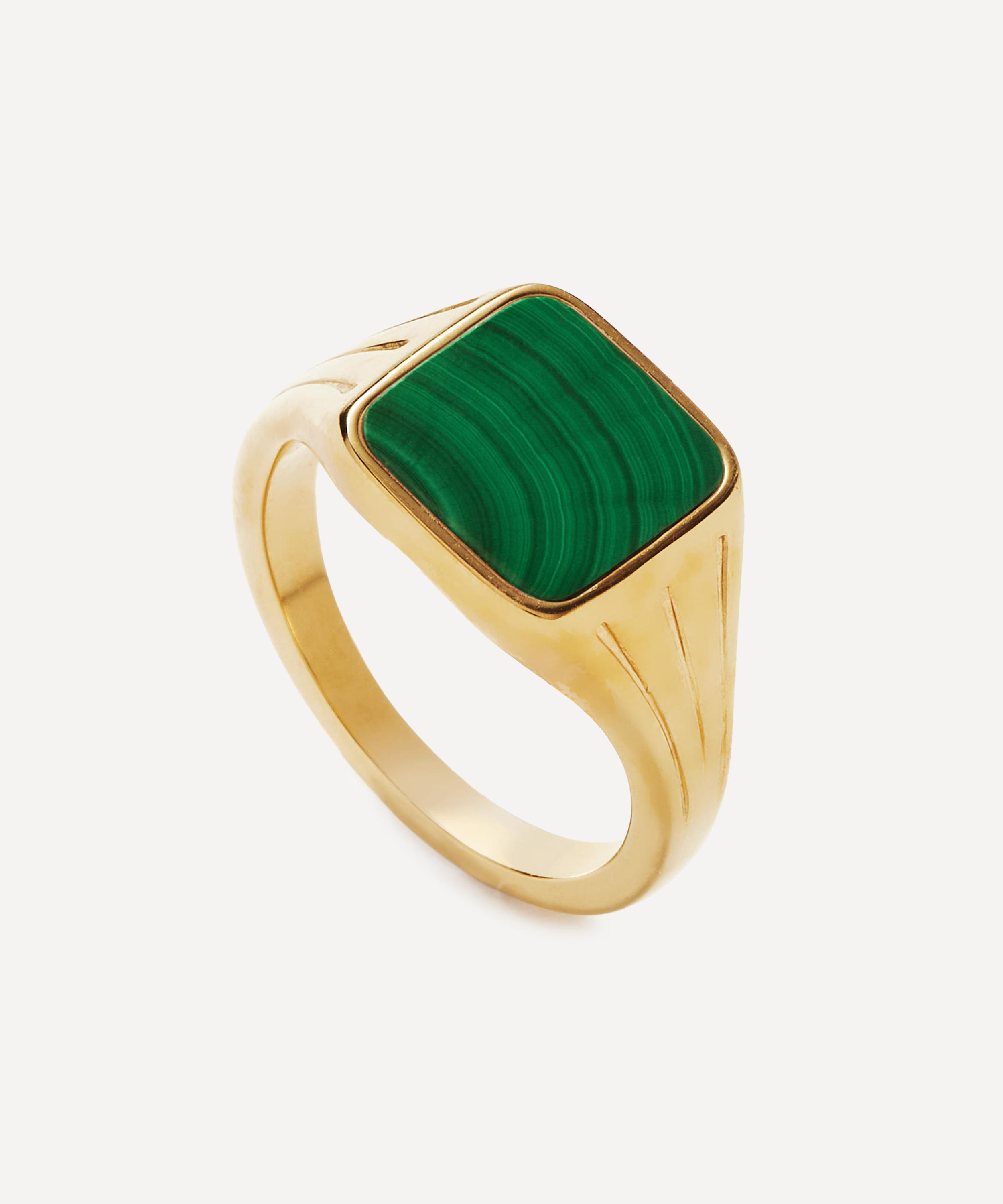 Missoma - X Lucy Williams 18ct Gold-Plated Vermeil Silver Square Signet Ring image number 0