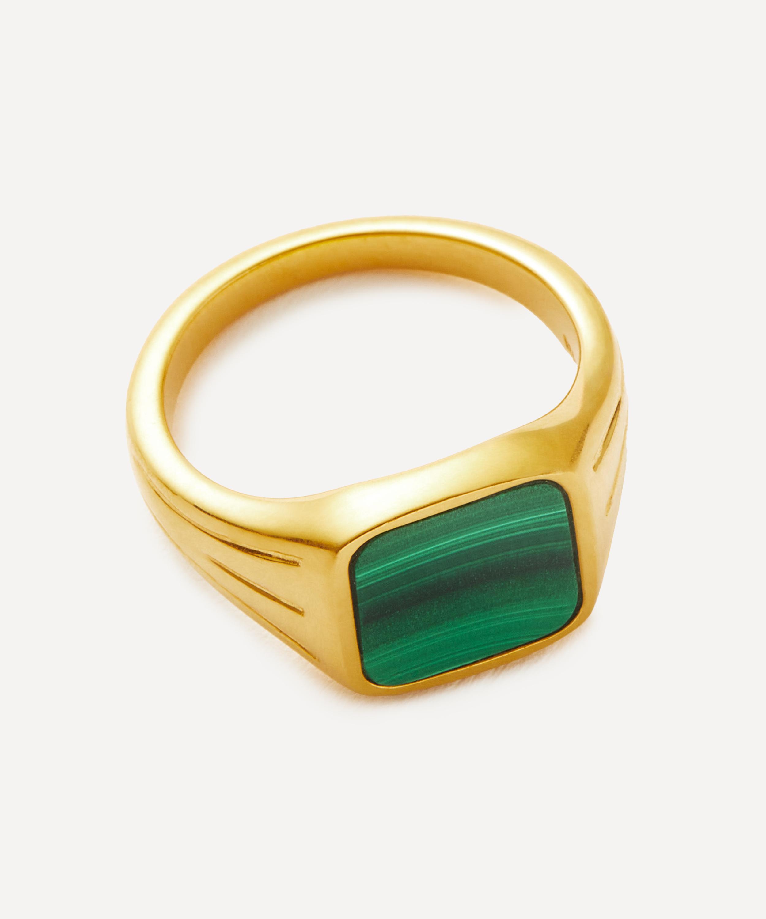 Missoma - X Lucy Williams 18ct Gold-Plated Vermeil Silver Square Signet Ring image number 1