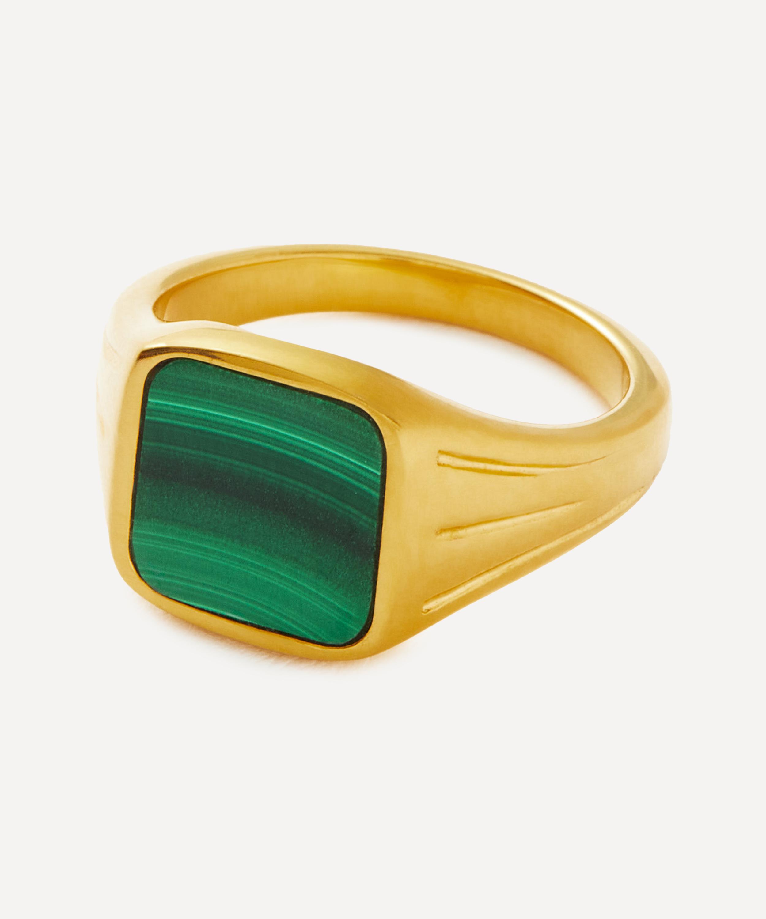 Missoma - X Lucy Williams 18ct Gold-Plated Vermeil Silver Square Signet Ring image number 2