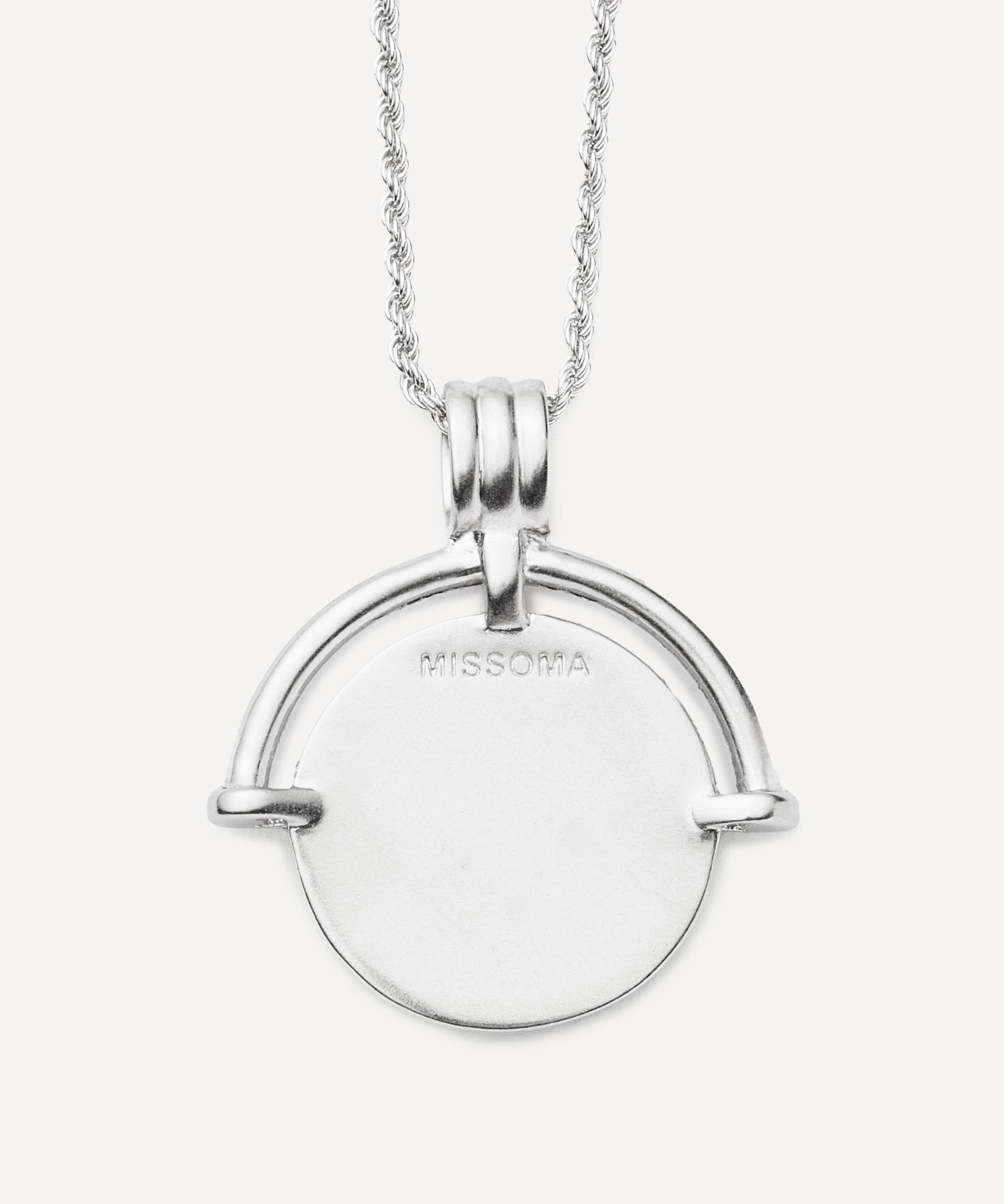 Missoma - X Lucy Williams Silver-Plated Engravable Roman Arc Coin Pendant Necklace image number 0