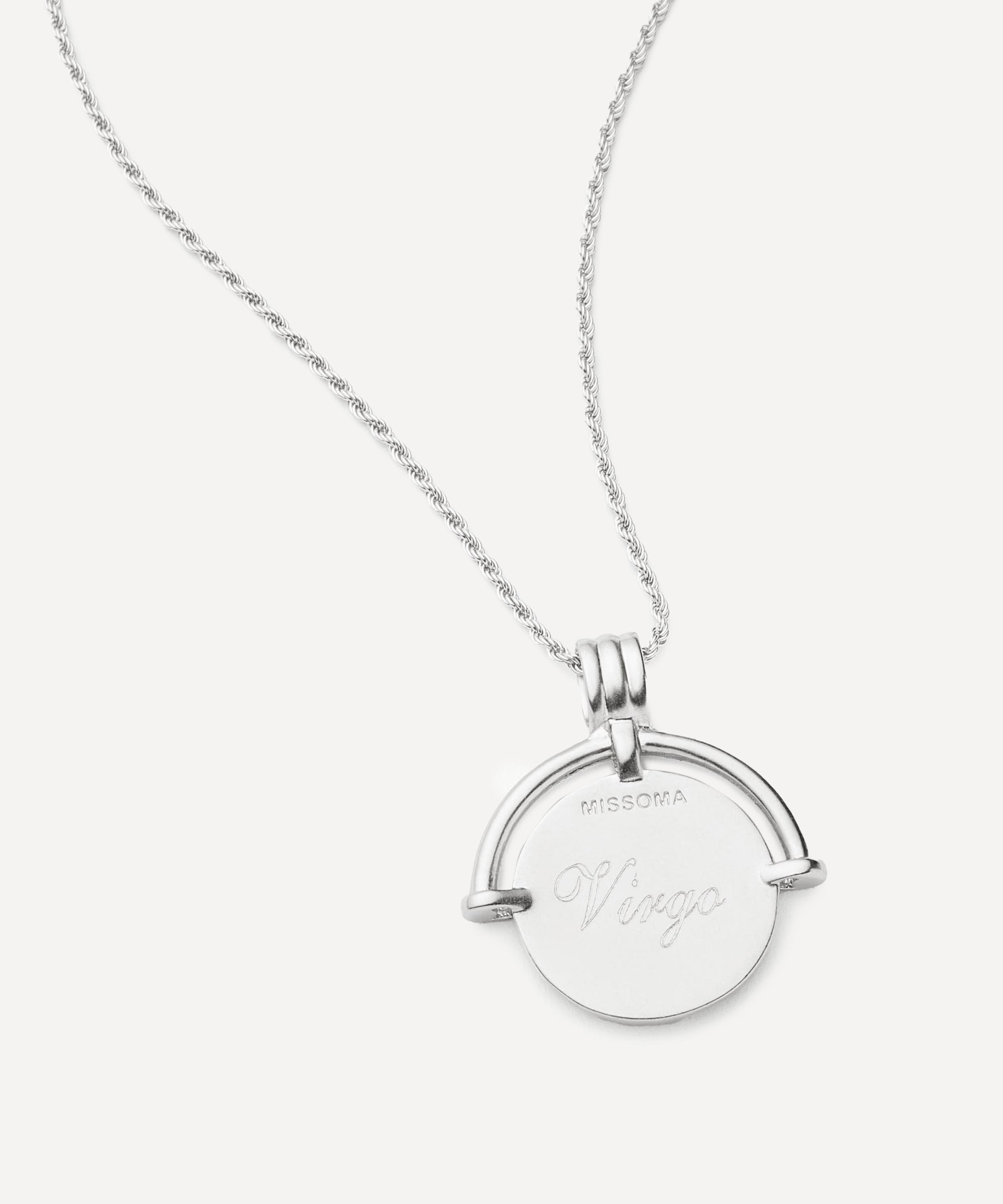 Missoma - X Lucy Williams Silver-Plated Engravable Roman Arc Coin Pendant Necklace image number 1