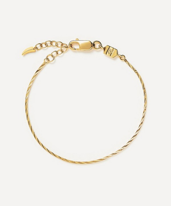 Missoma - 18ct Gold-Plated Vermeil Silver Asymmetric Snake Chain Bracelet image number null