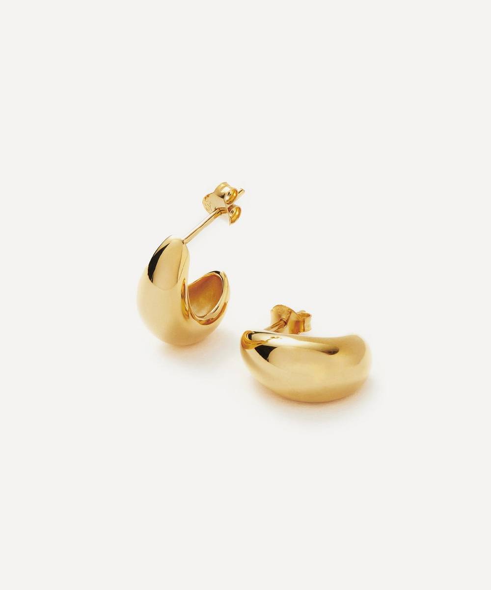 Missoma - 18ct Gold-Plated Vermeil Silver Savi Mini Dome Huggie Hoop Earrings
