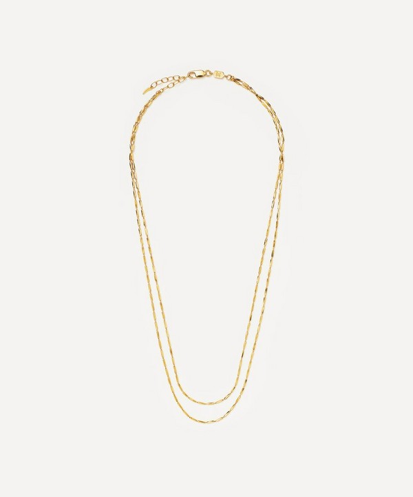 Missoma - 18ct Gold-Plated Vermeil Silver Savi Vintage Link Double Chain Necklace image number null