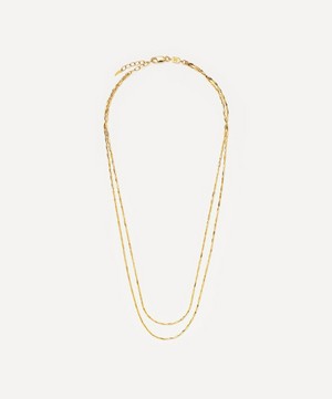 Missoma - 18ct Gold-Plated Vermeil Silver Savi Vintage Link Double Chain Necklace image number 0