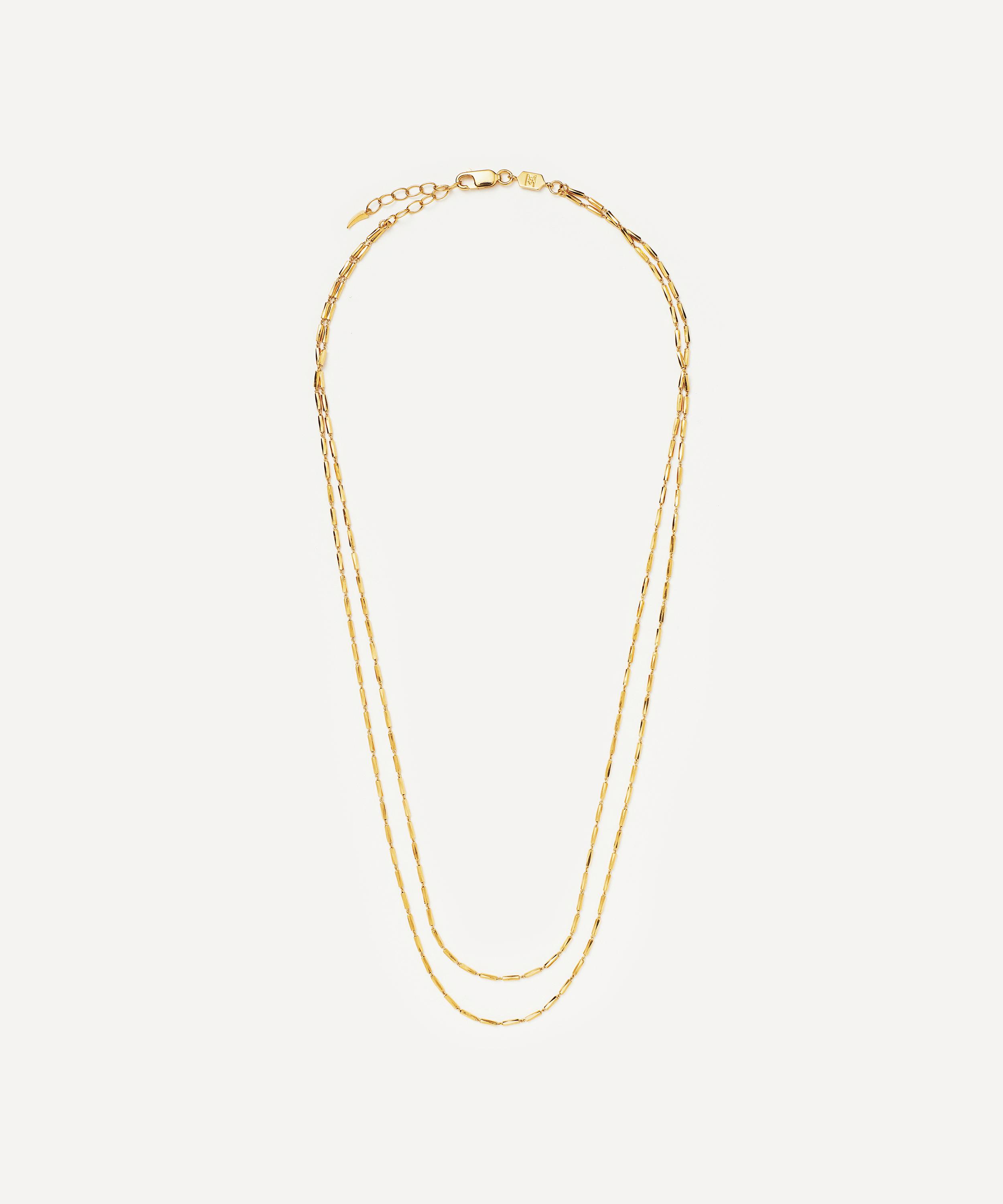 Missoma - 18ct Gold-Plated Vermeil Silver Savi Vintage Link Double Chain Necklace image number 0