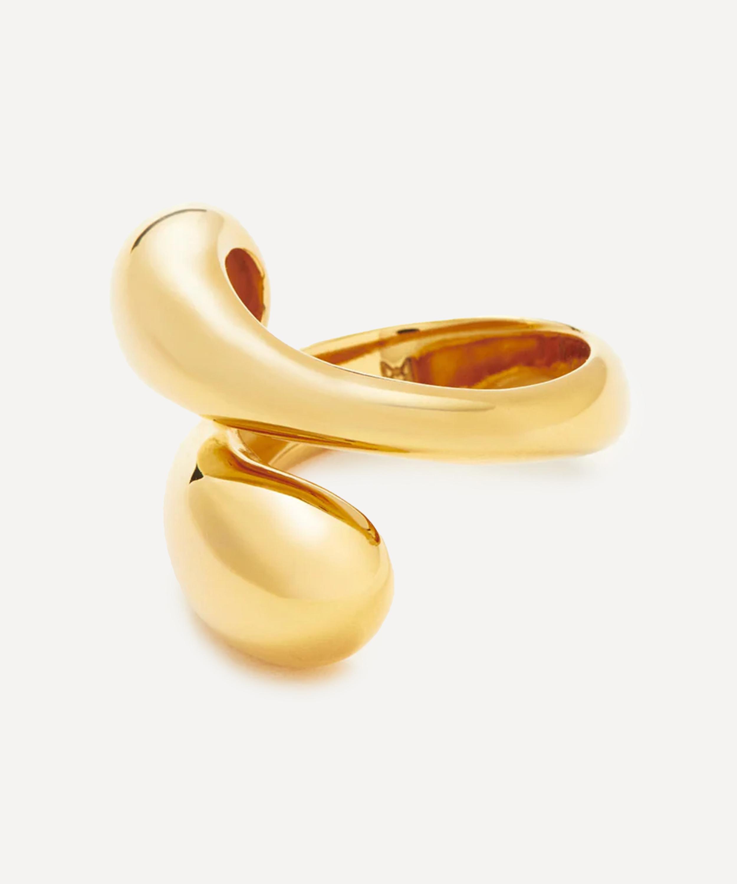 Missoma - X Savi 18ct Gold-Plated Vermeil Silver Sculptural Crossover Ring image number 1