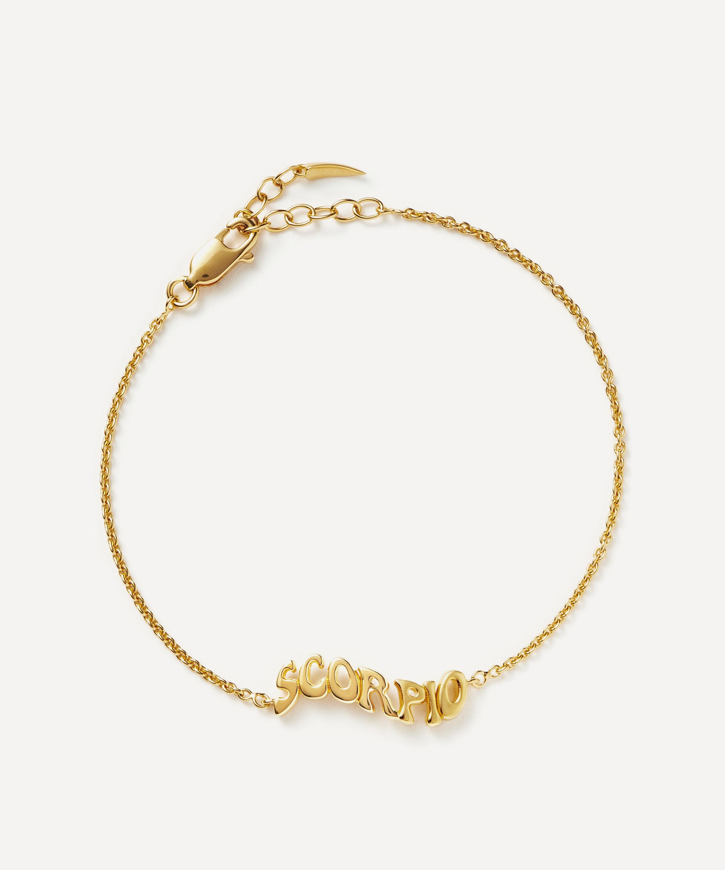 Missoma - 18ct Gold-Plated Vermeil Silver Scorpio Zodiac Pendant Bracelet image number 0