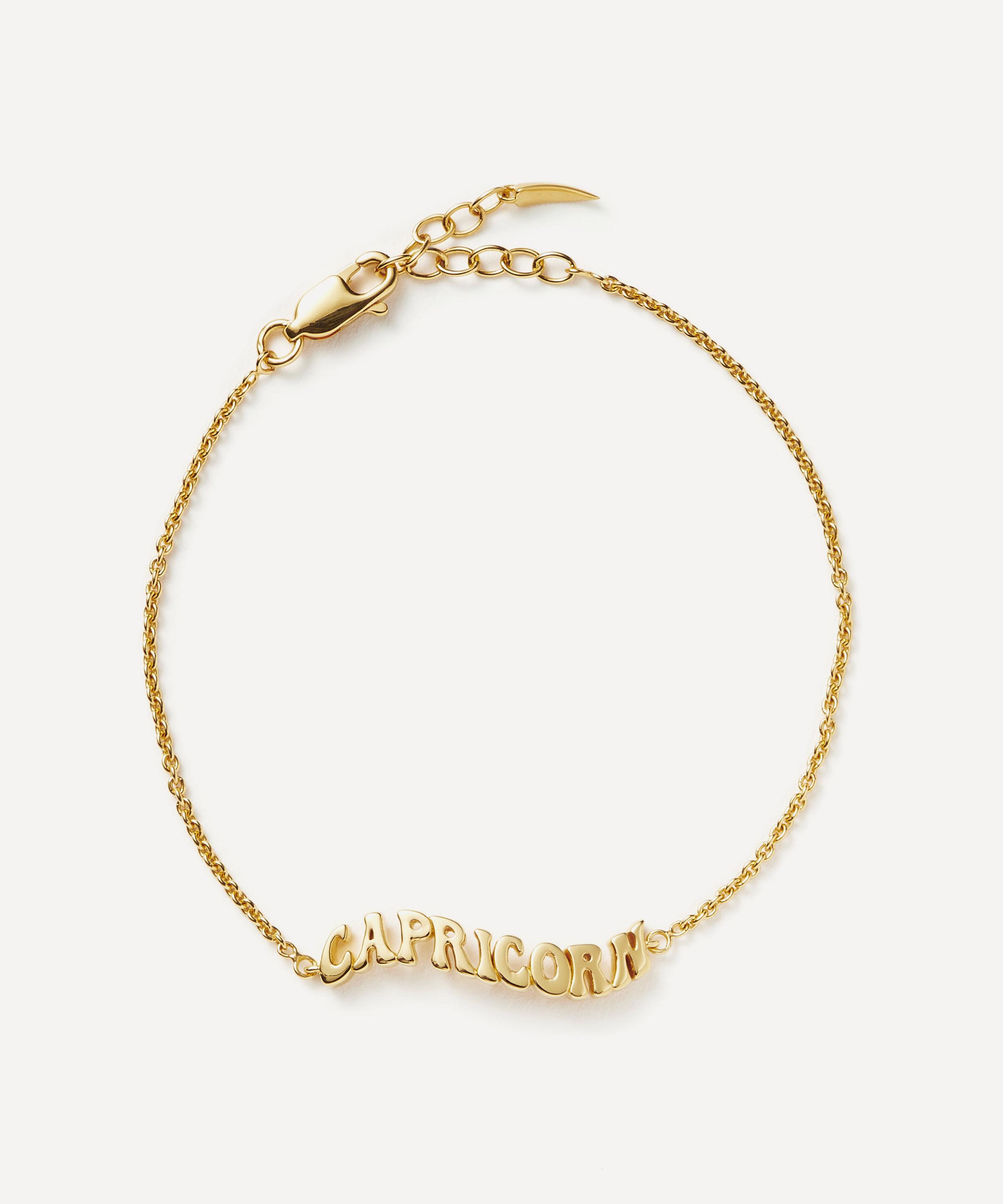 Missoma - 18ct Gold-Plated Vermeil Silver Capricorn Zodiac Pendant Bracelet image number 0