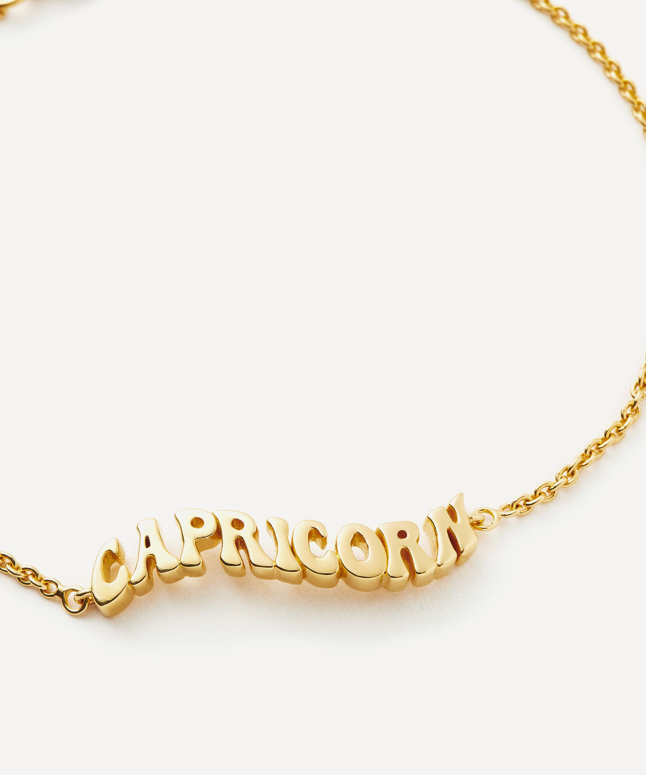 Missoma - 18ct Gold-Plated Vermeil Silver Capricorn Zodiac Pendant Bracelet image number 2