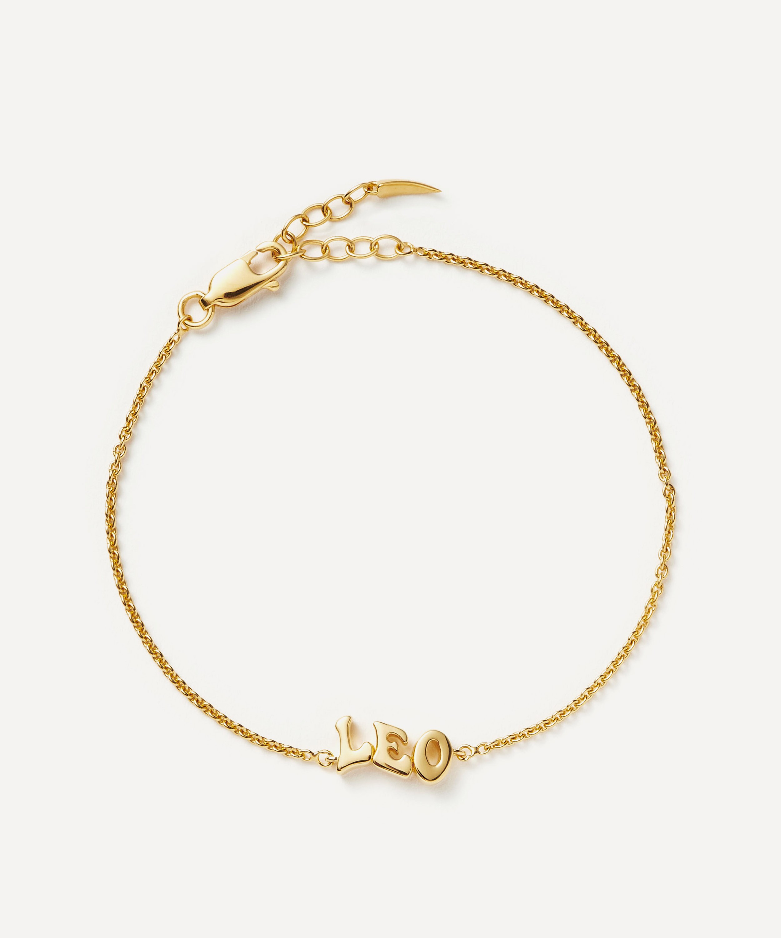 Missoma - 18ct Gold-Plated Vermeil Silver Leo Zodiac Pendant Bracelet image number 0